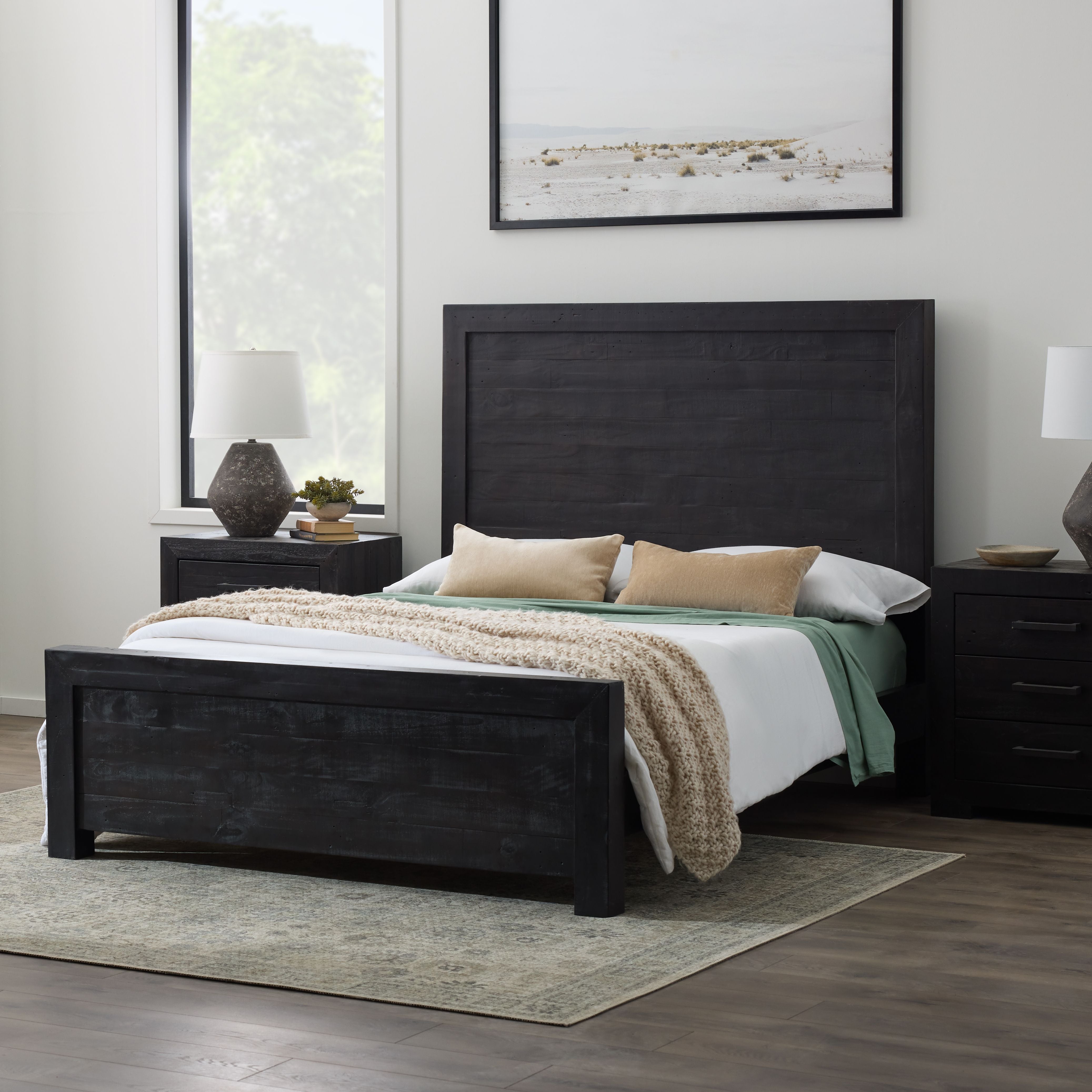 Tenon Bed, Espresso Wood