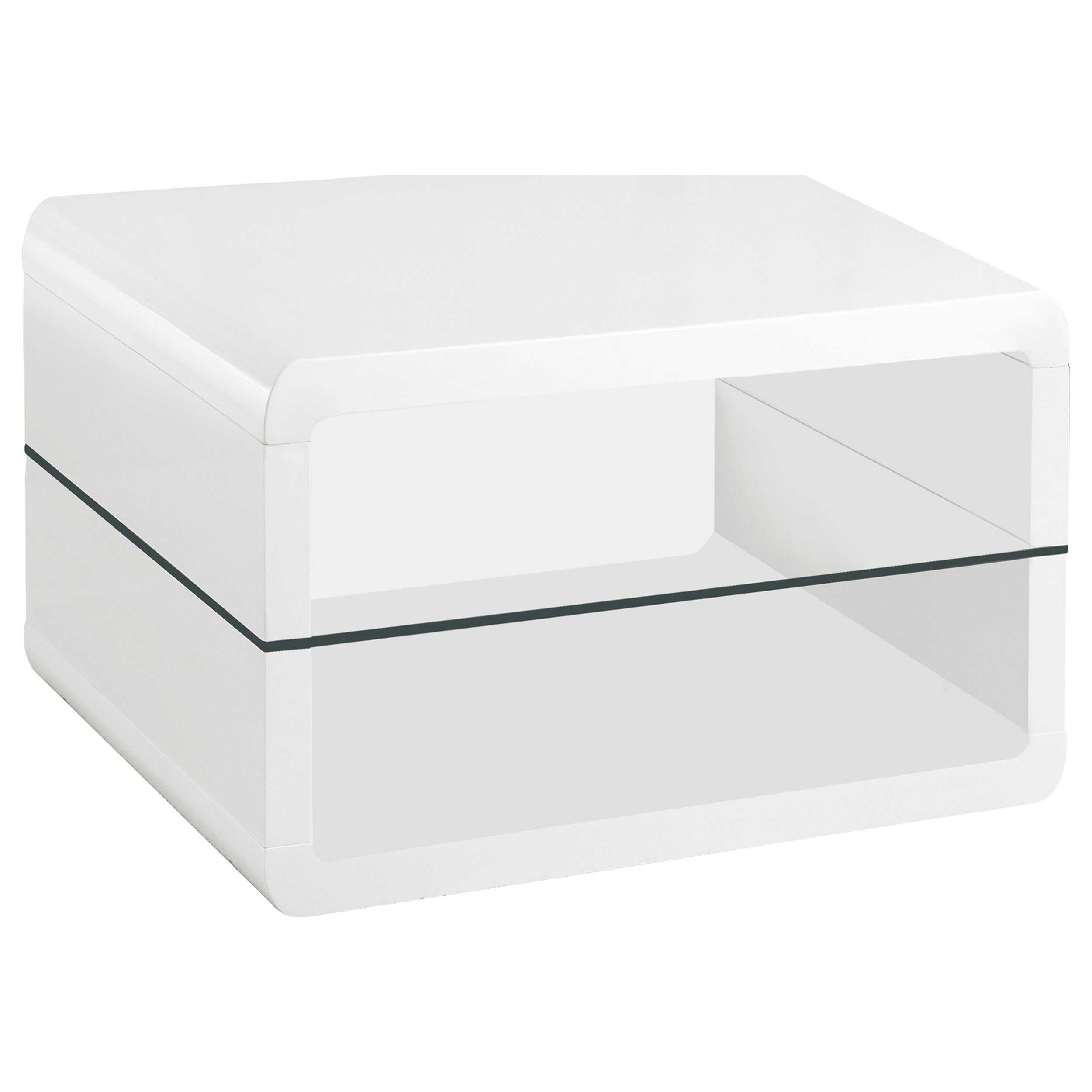Elana Coffee and End Table Set White High Gloss