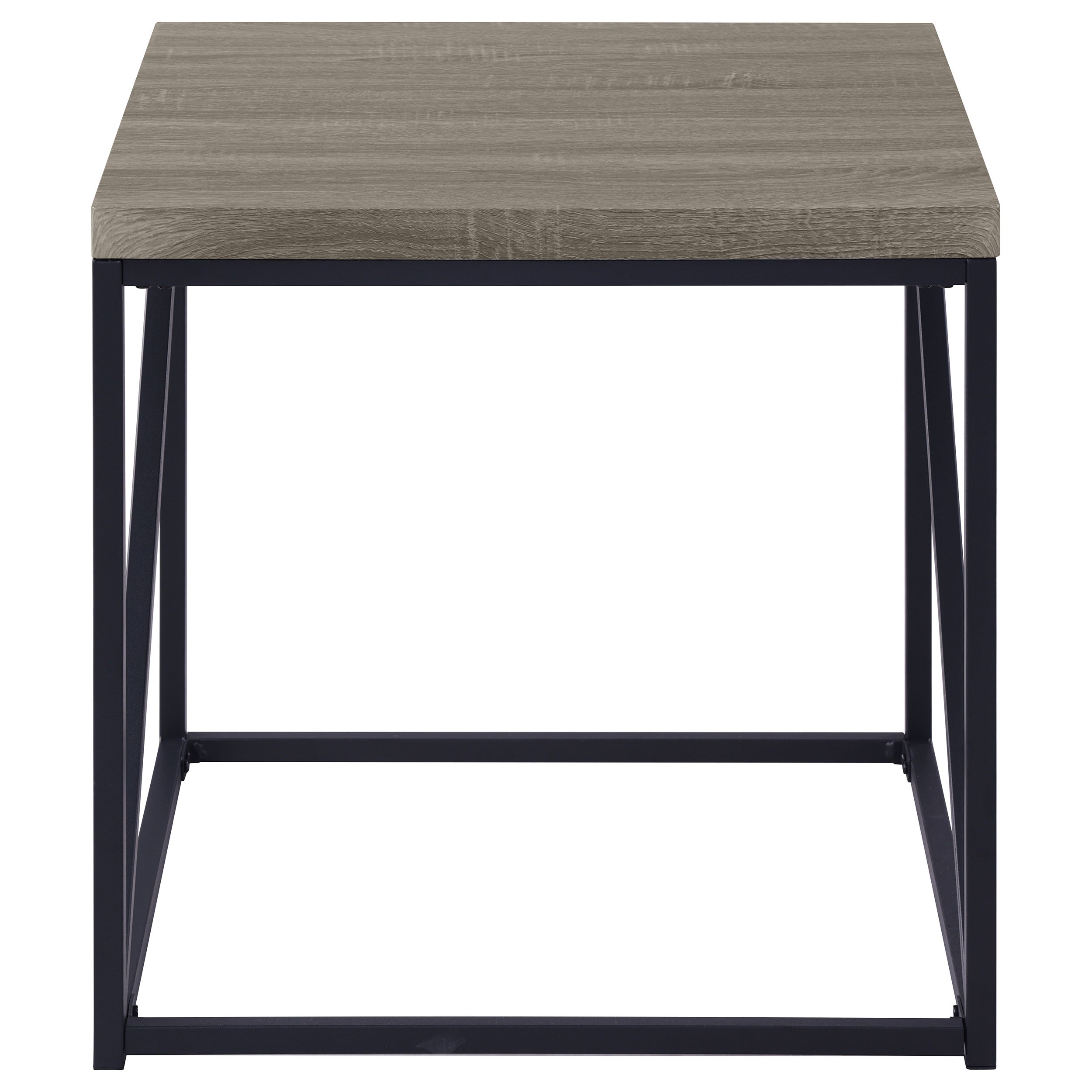 Birdie Square Engineered Wood End Table Sonoma Grey