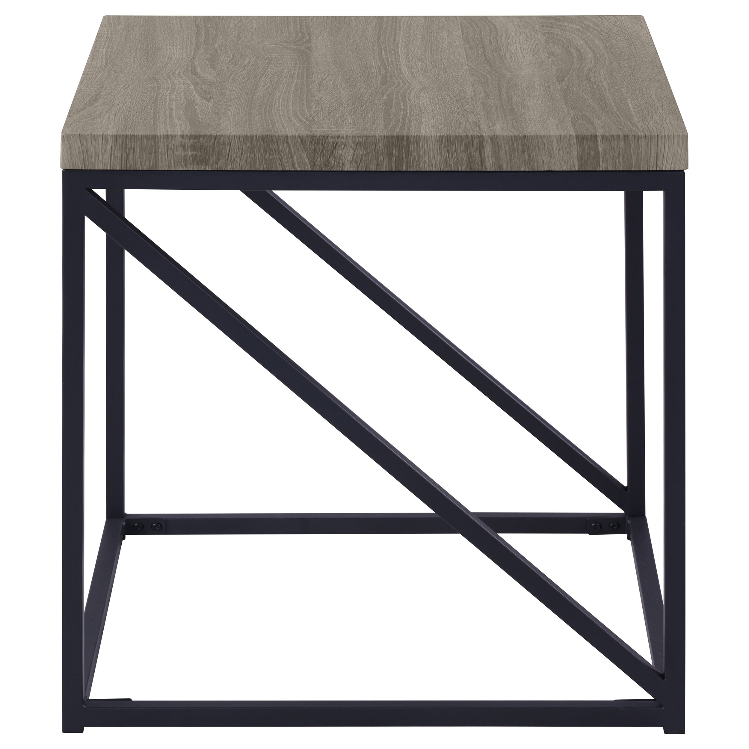 Birdie Square Engineered Wood End Table Sonoma Grey