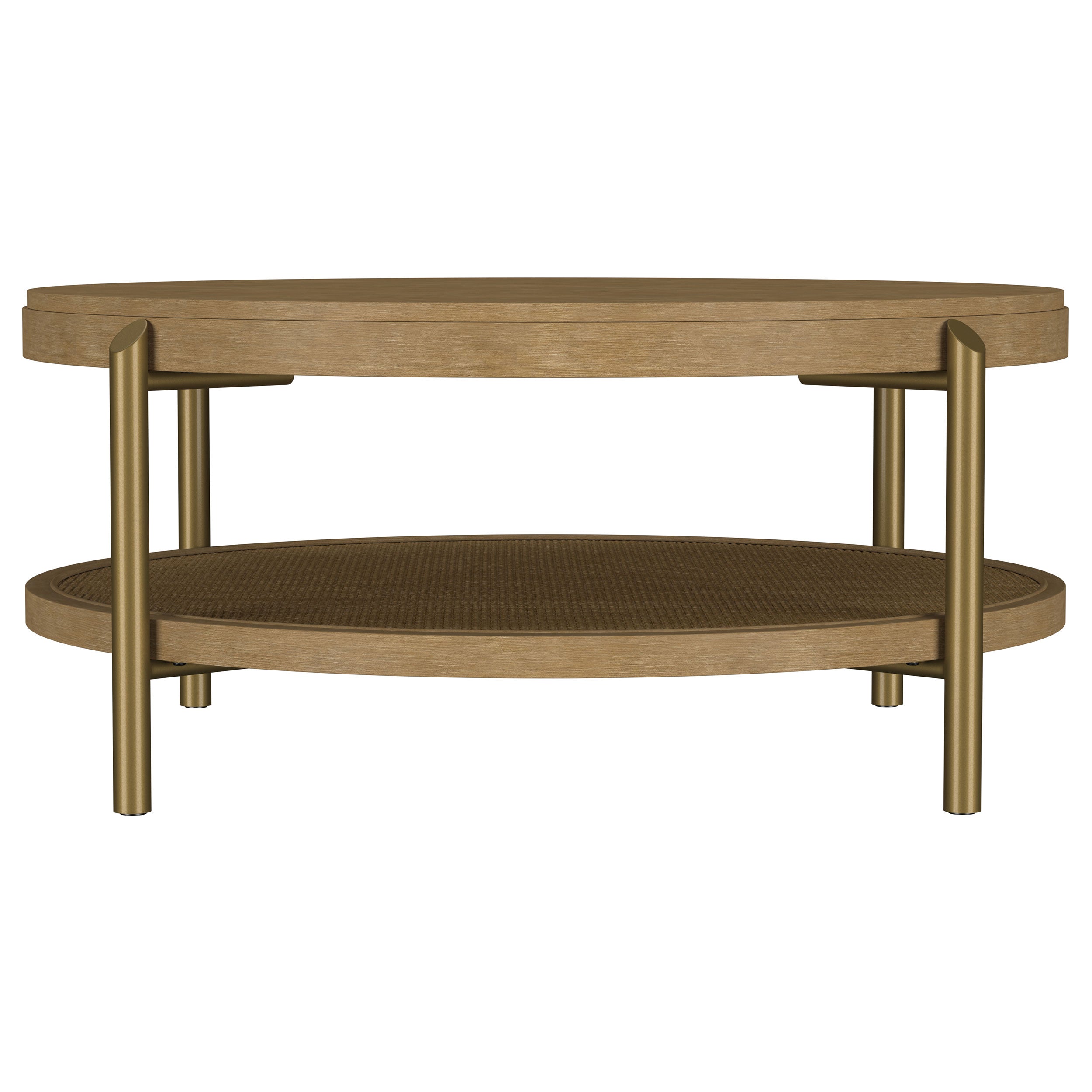 Arini Round Coffee Table With Storage Shelf