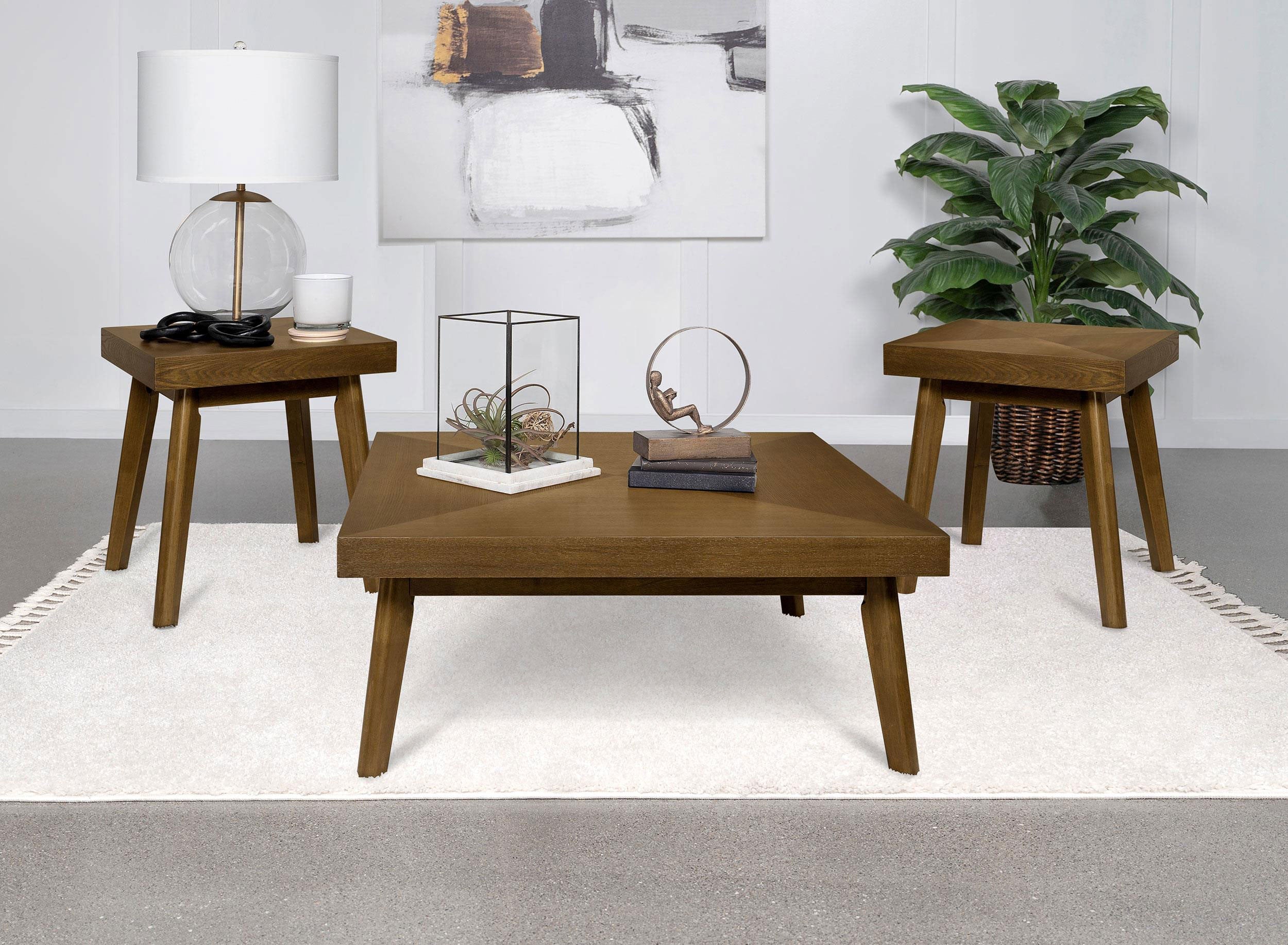 Westerly Square Coffee and End Table Set Walnut