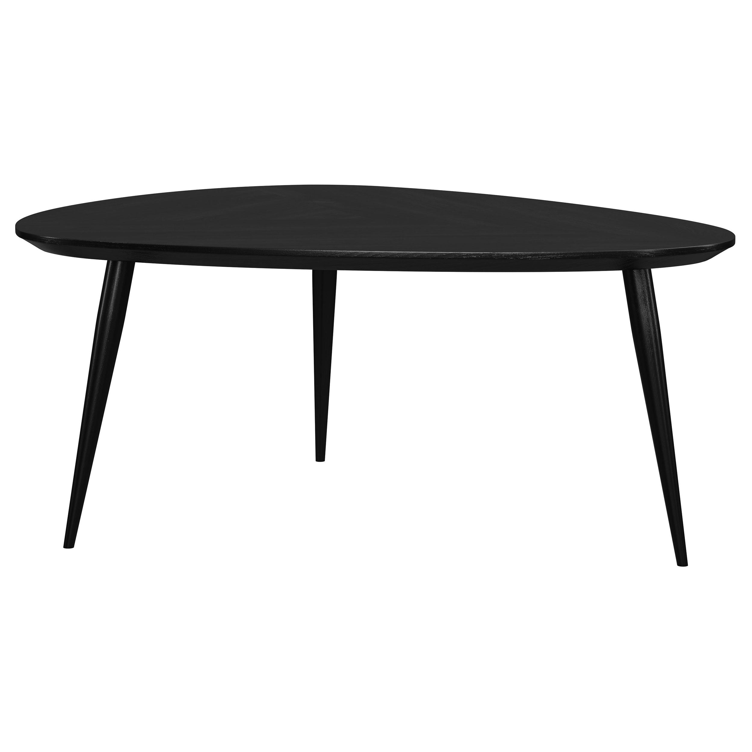 Odessa Triangular Coffee and End Table Set Black