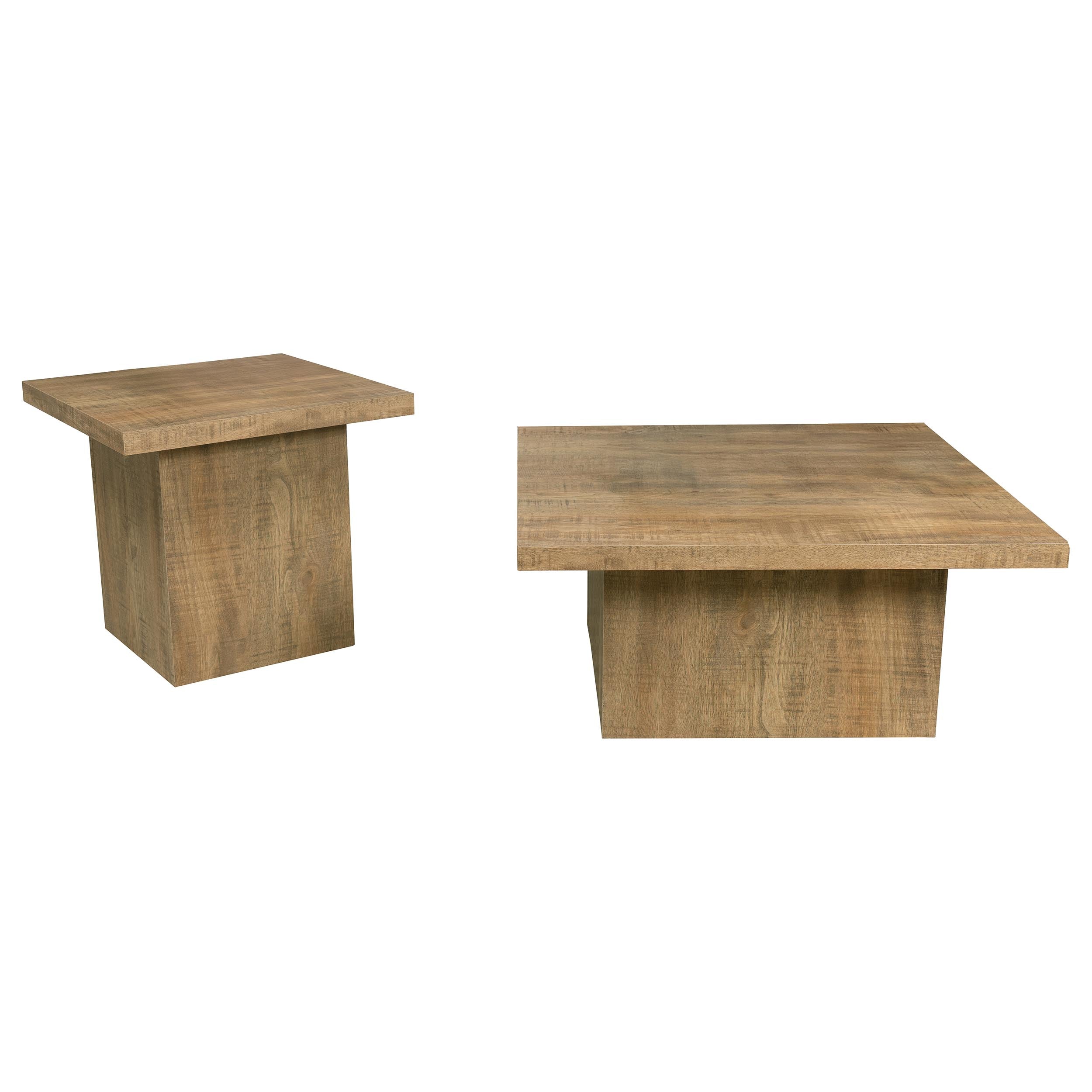Devar Square Coffee and End Table Set Mango