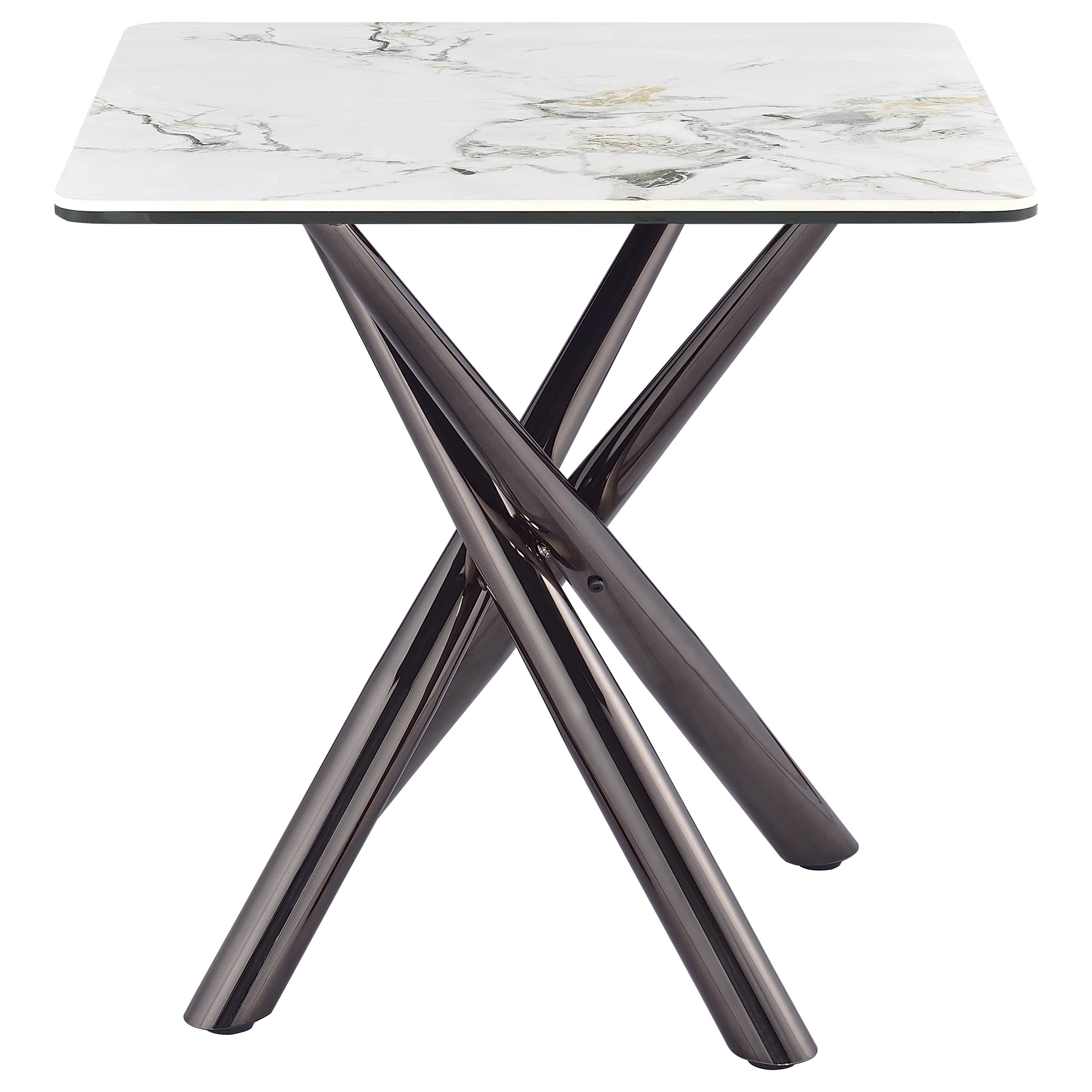 Carvell Square Coffee and End Table Set Mirage White