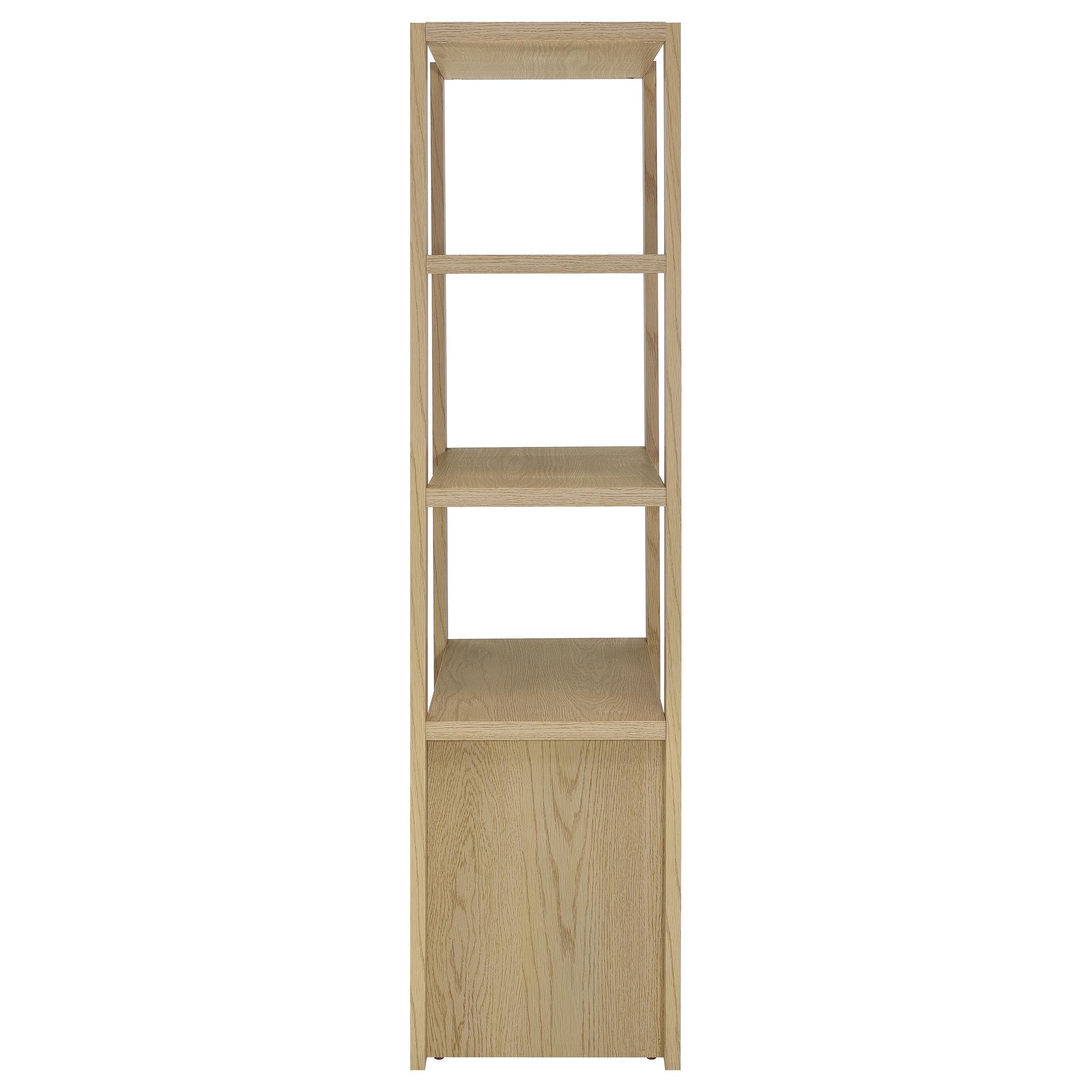 Laurelton 3-shelf Media Tower Tall Pier Cabinet Light Oak