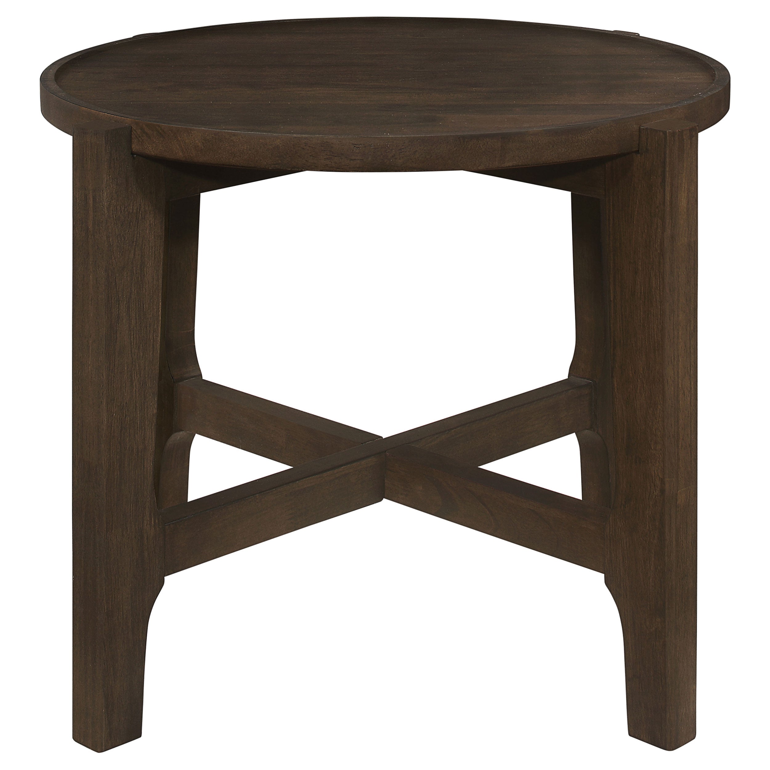 Cota Solid Wood Coffee and End Table Set Dark Brown