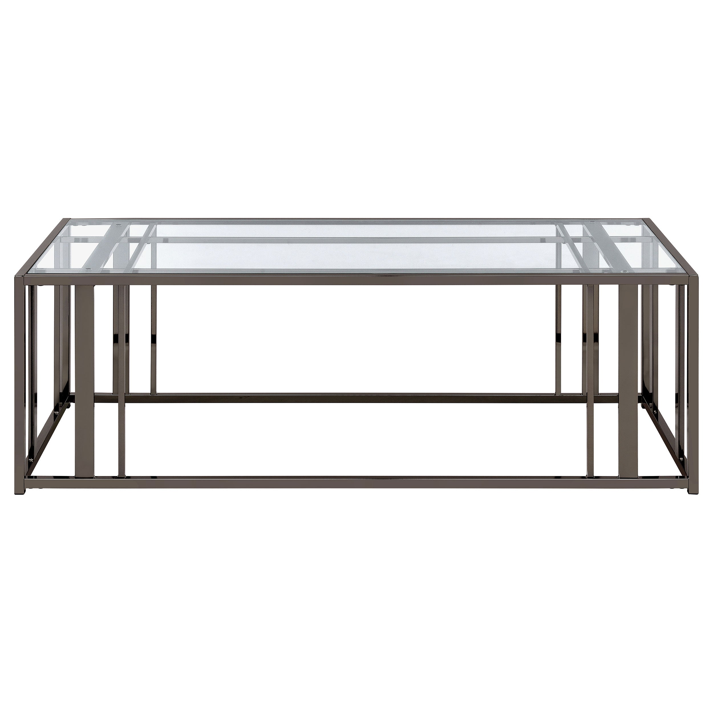 Adri Rectangular Glass Top Coffee Table