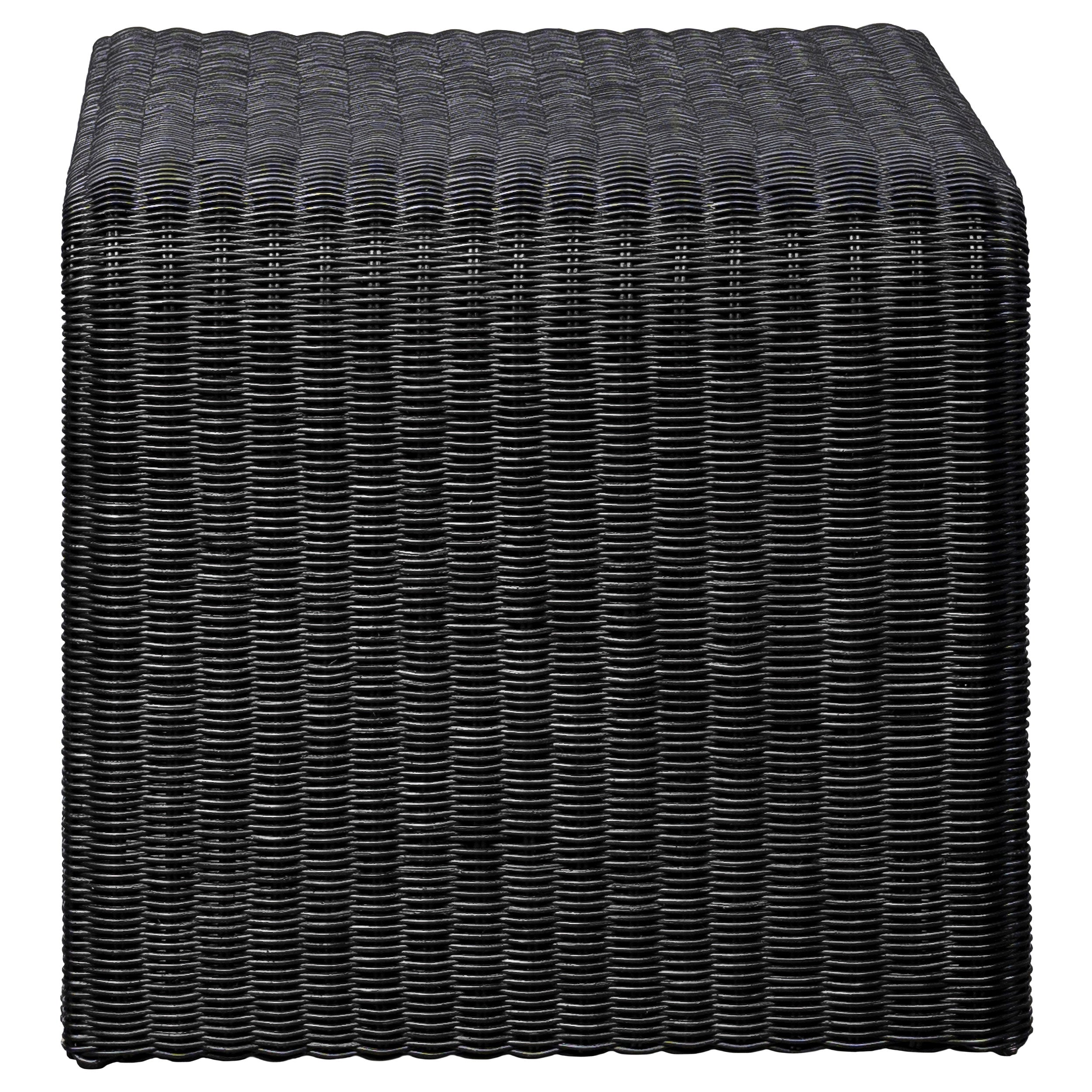 Cahya Rattan Coffee and End Table Set Black