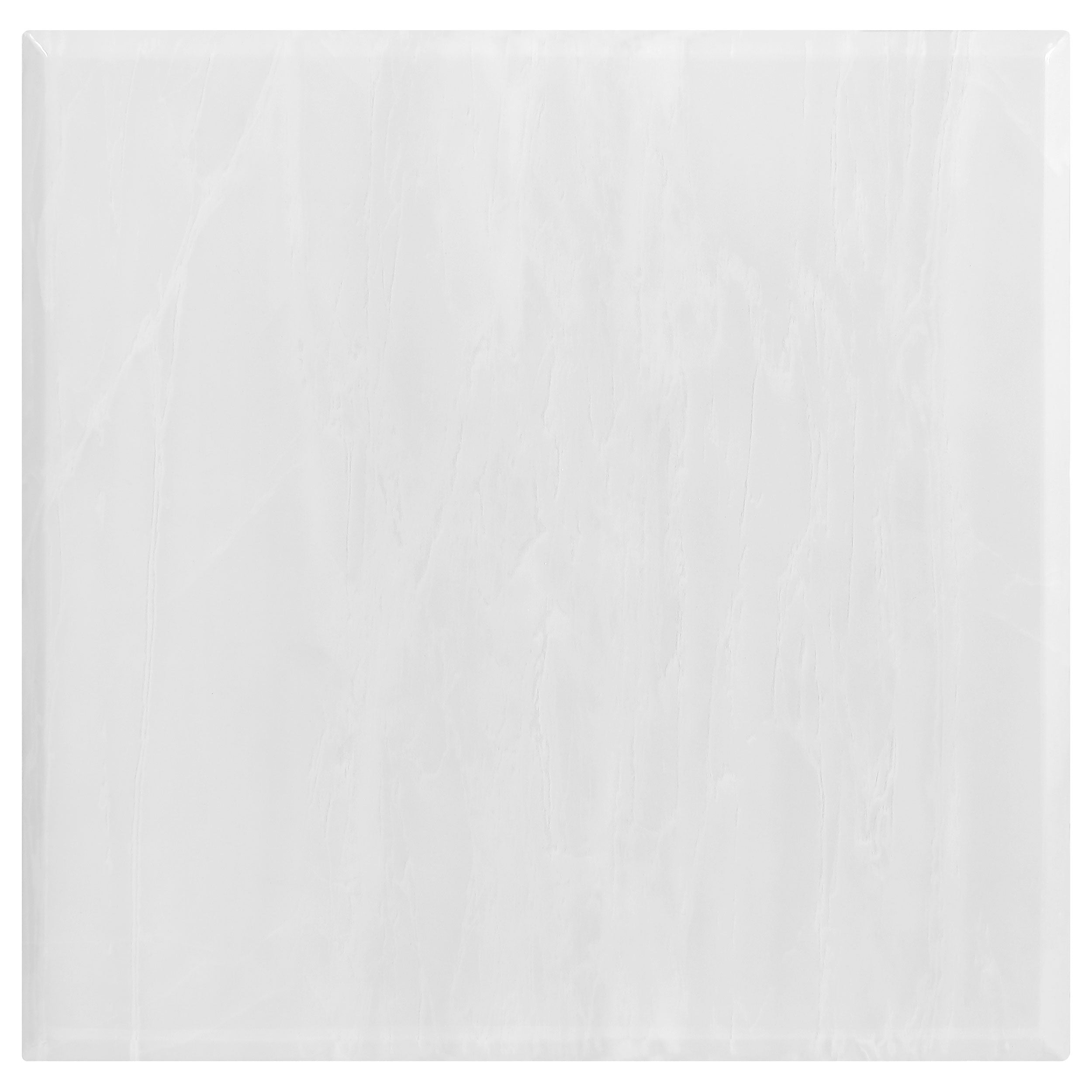 Kerwin Square Stone Top End Table White and Chrome