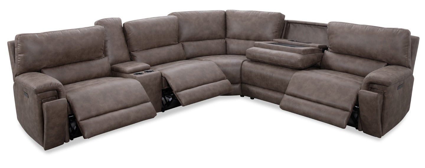 Cowboy Tumbleweed Reclining Sectional with Adjustable Headrest