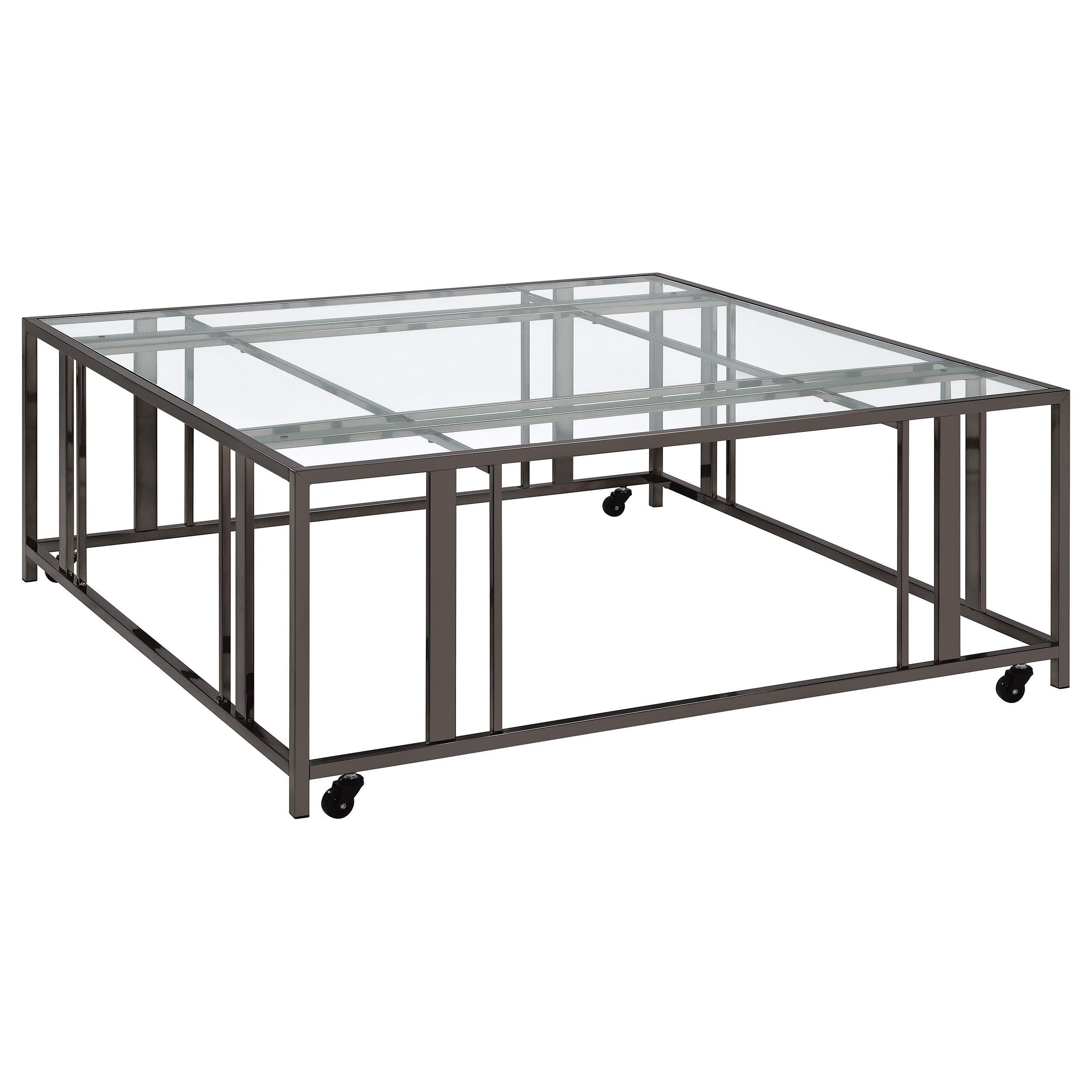 Adri Rectangular Glass Top Coffee Table