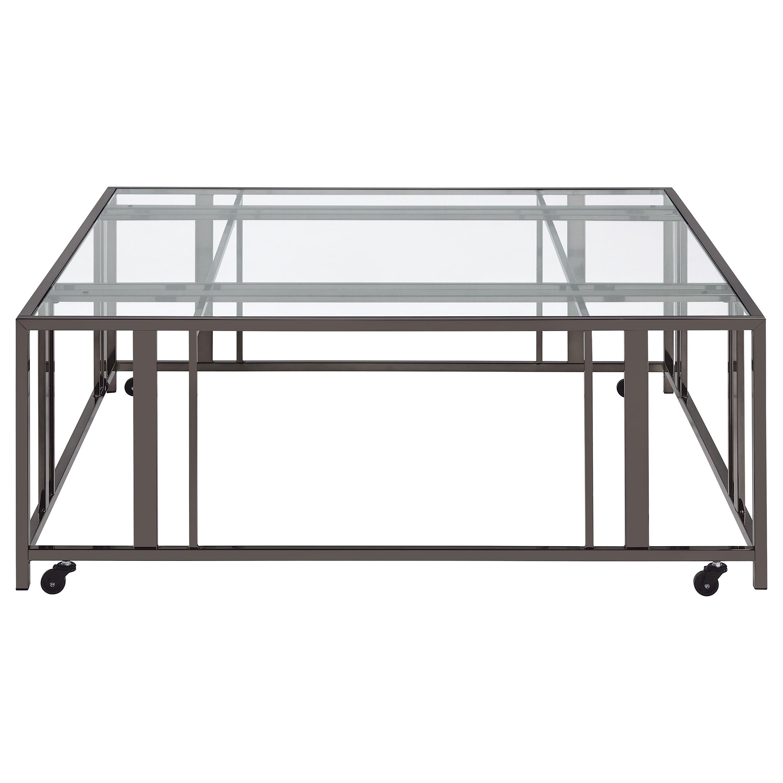 Adri Rectangular Glass Top Coffee Table