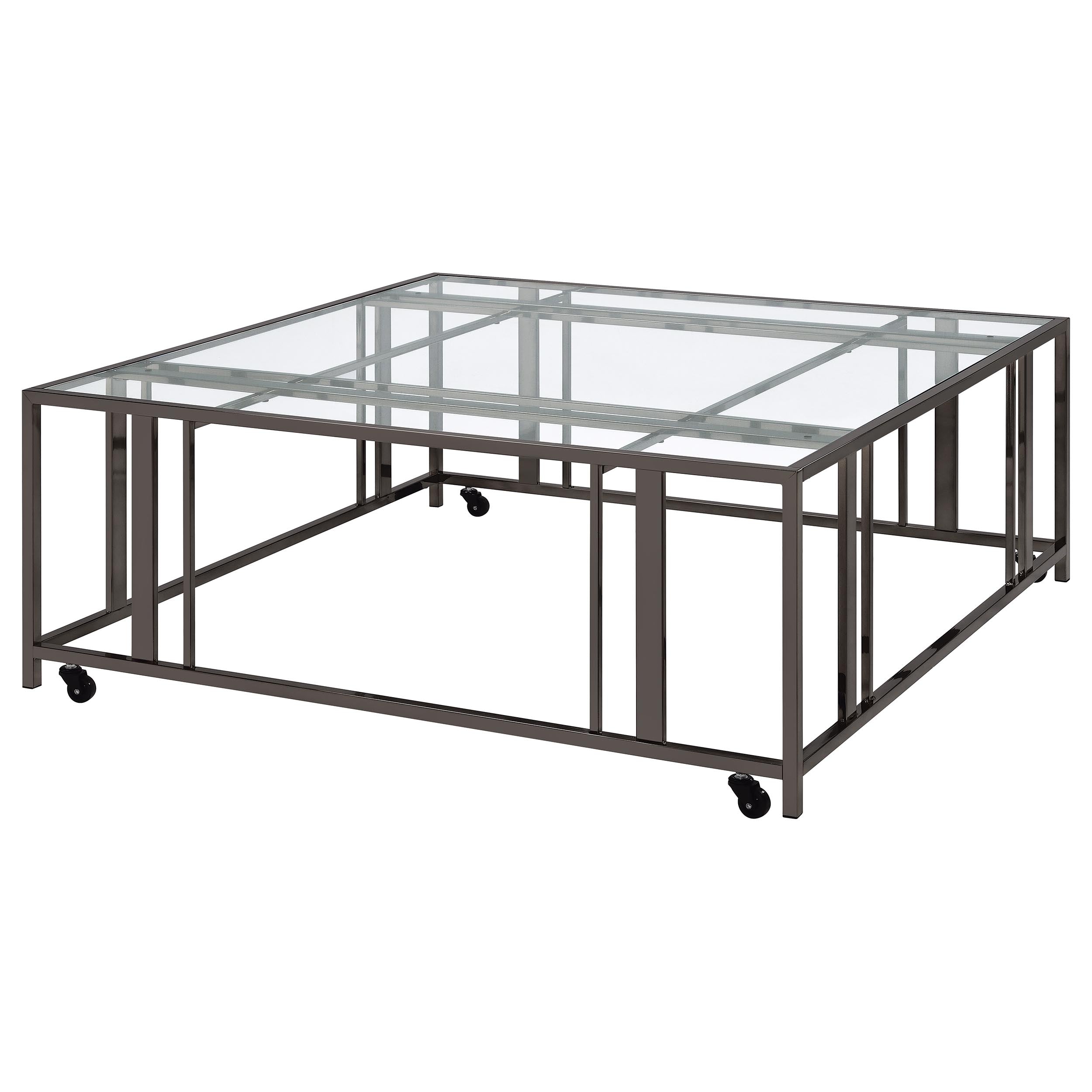 Adri Rectangular Glass Top Coffee Table