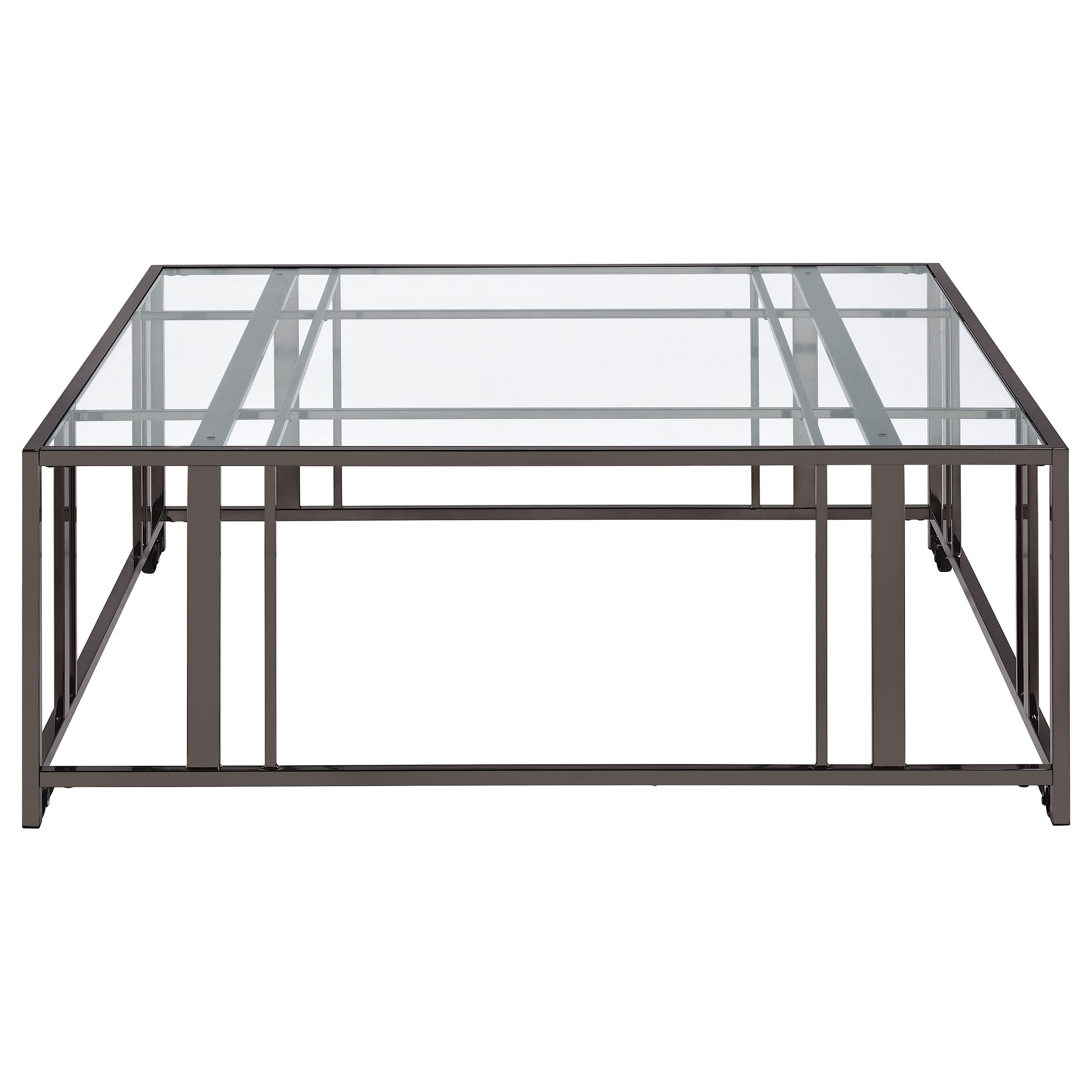 Adri Rectangular Glass Top Coffee Table