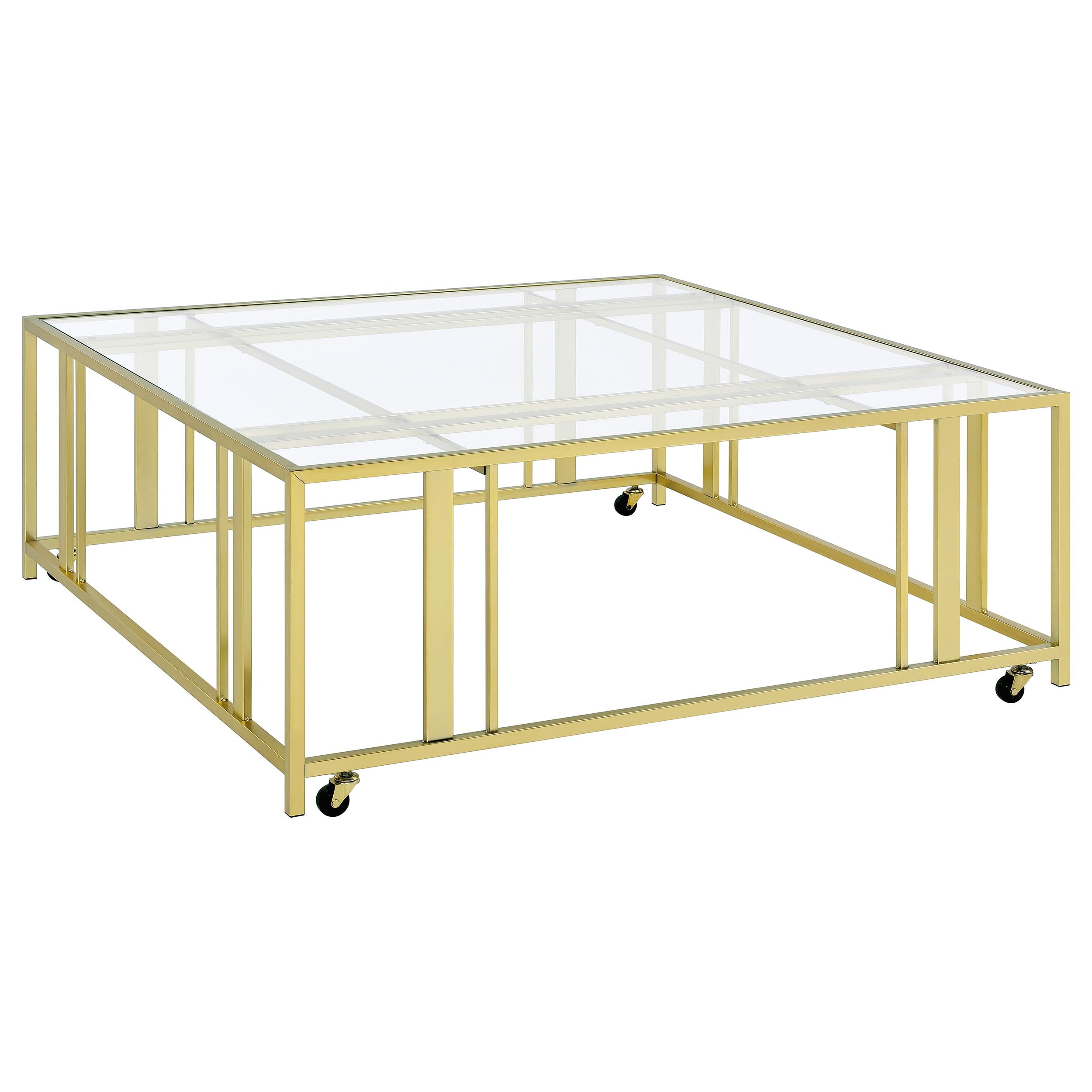Adri Rectangular Glass Top Coffee Table