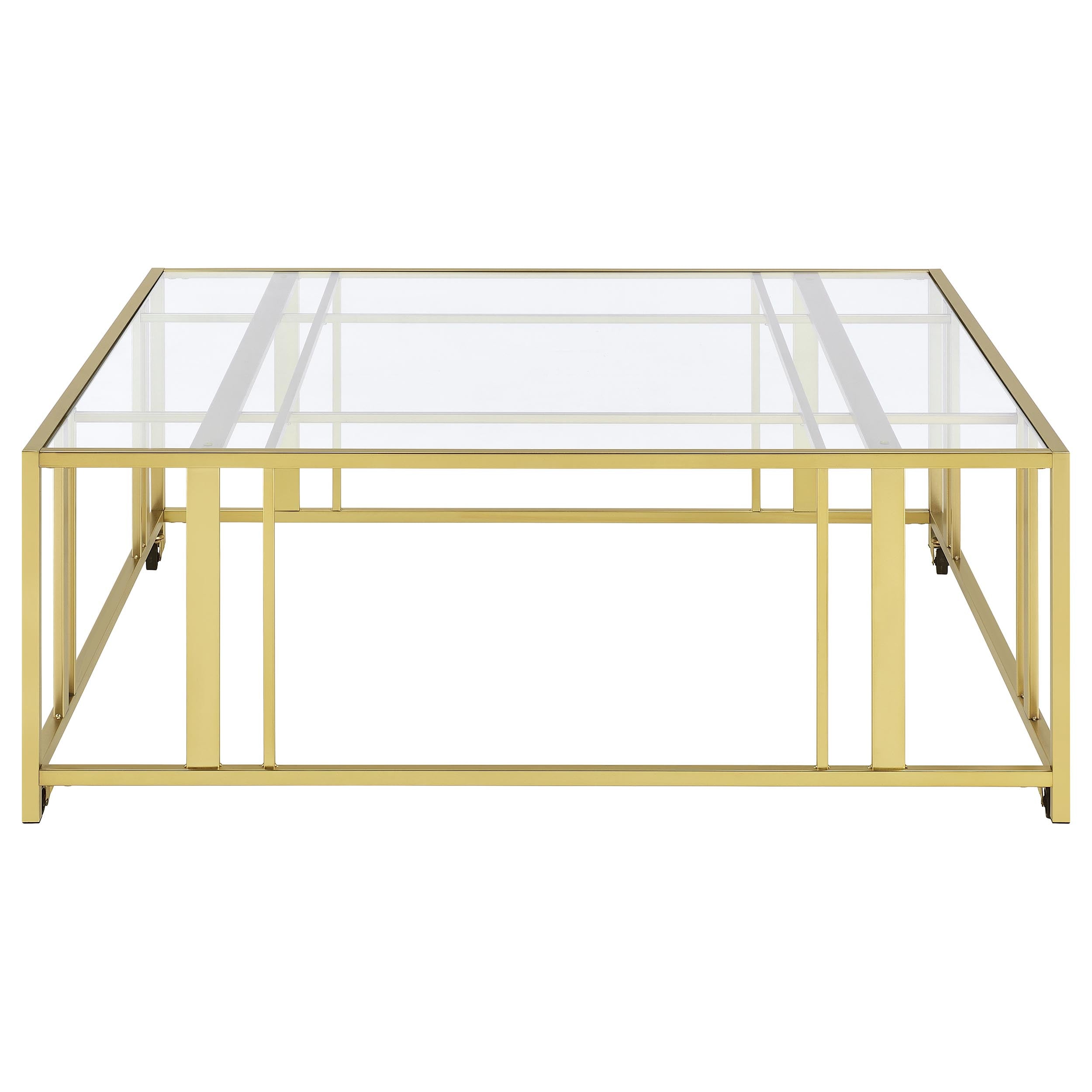 Adri Rectangular Glass Top Coffee Table