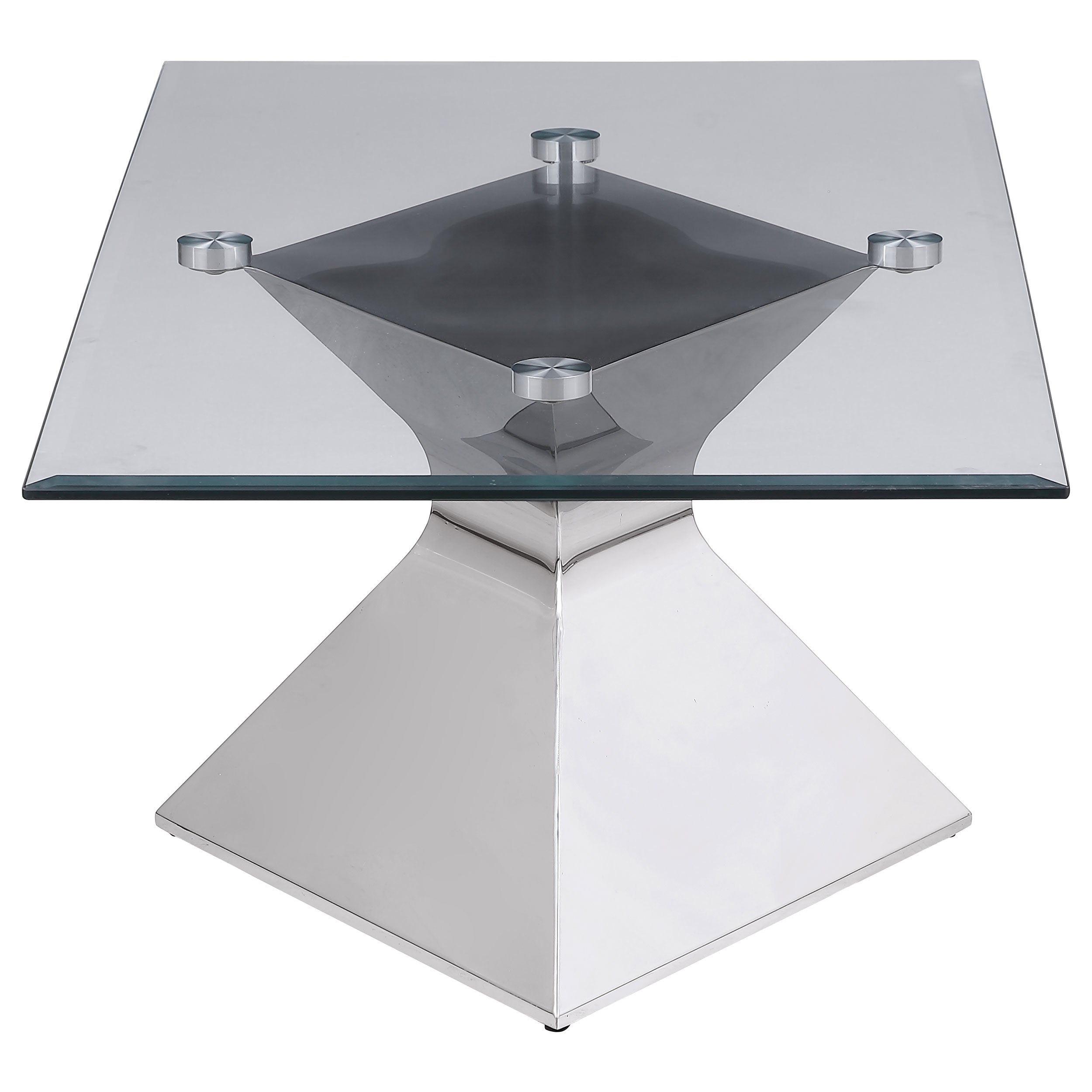 Jenny Rectangular Coffee and End Table Set Chrome