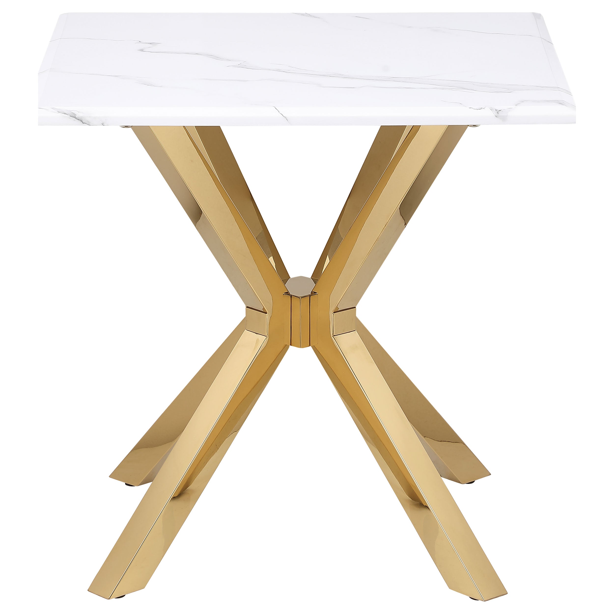 Visalia Faux Marble Coffee and End Table Set White