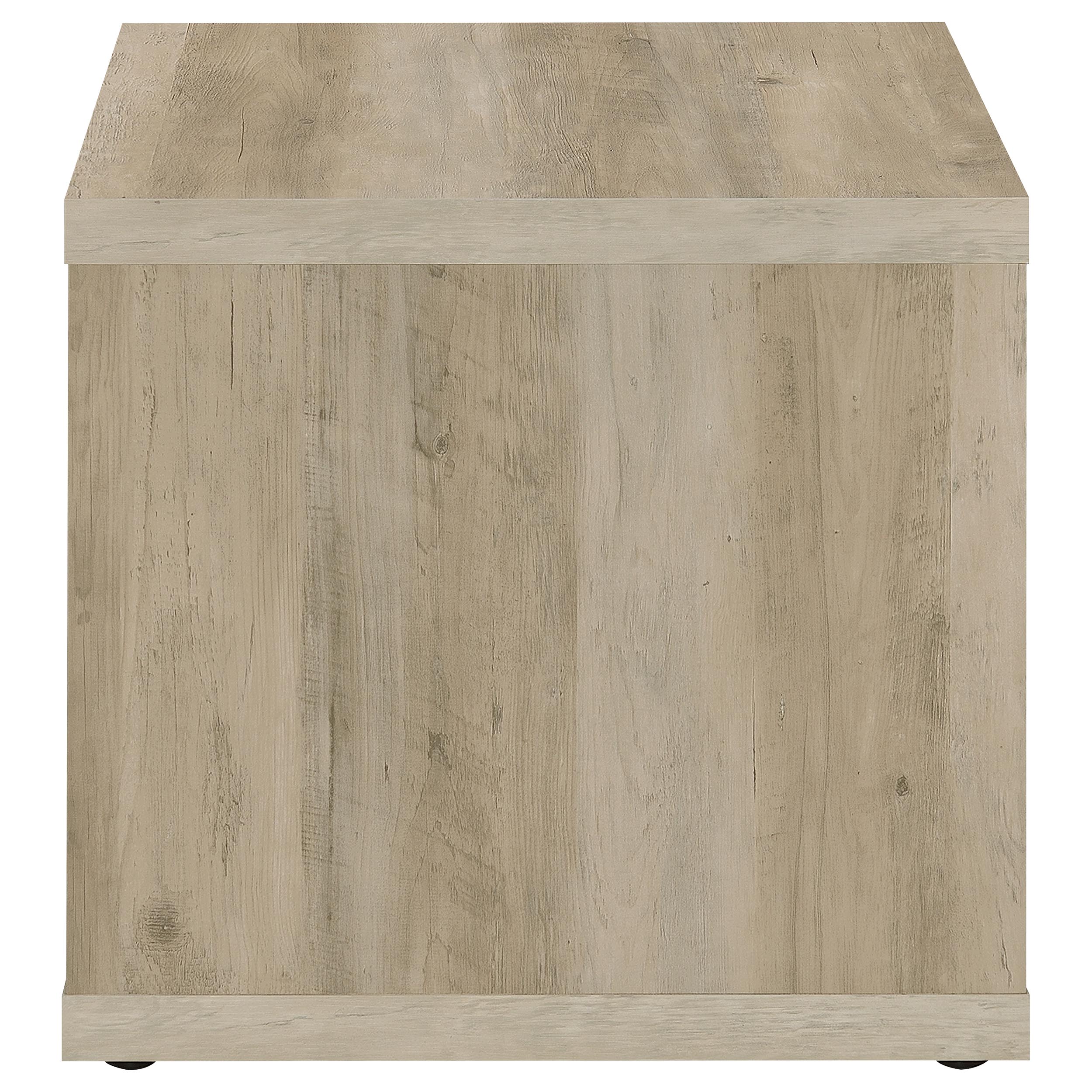 Frisco Square Engineered Wood Side End Table Dark Pine
