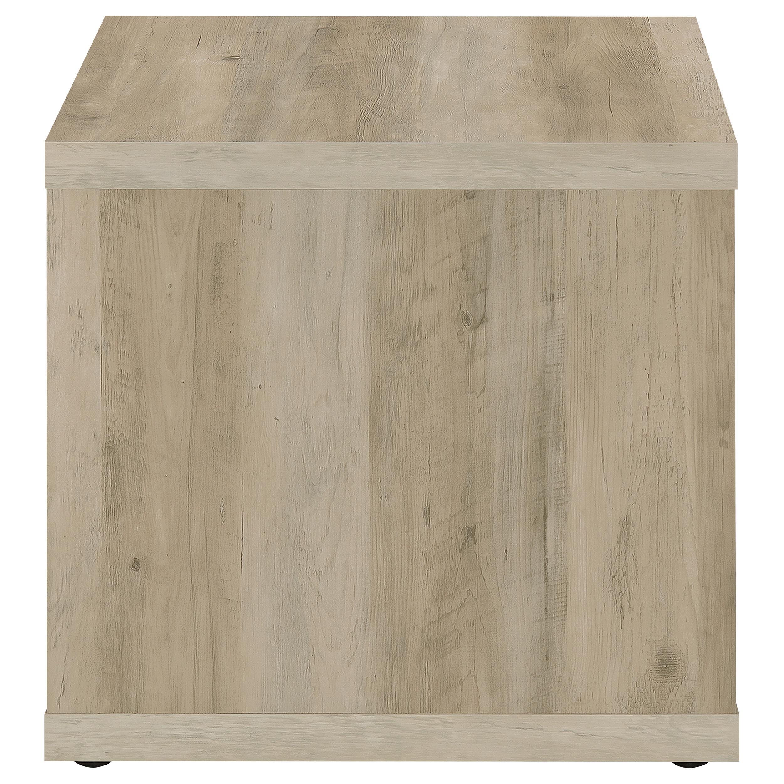 Frisco Square Engineered Wood Side End Table Dark Pine