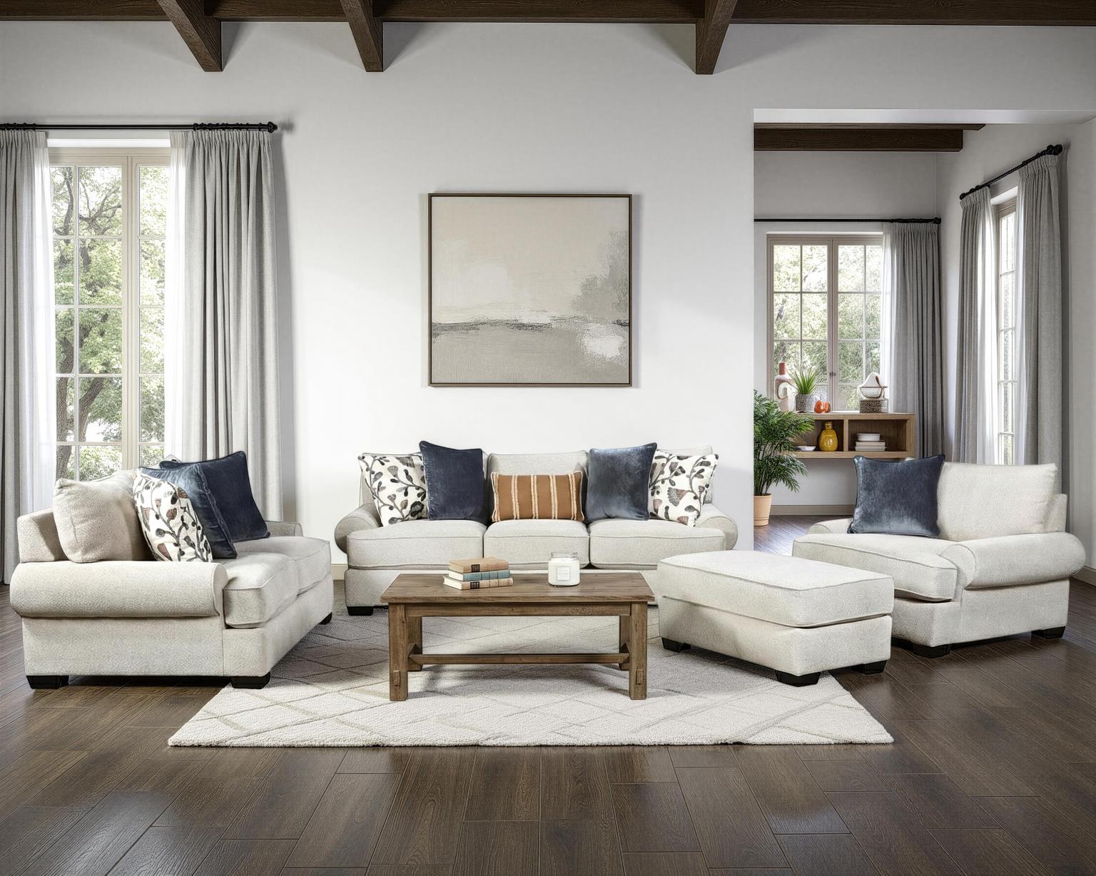 Griffin Natural Sofa and Loveseat Set