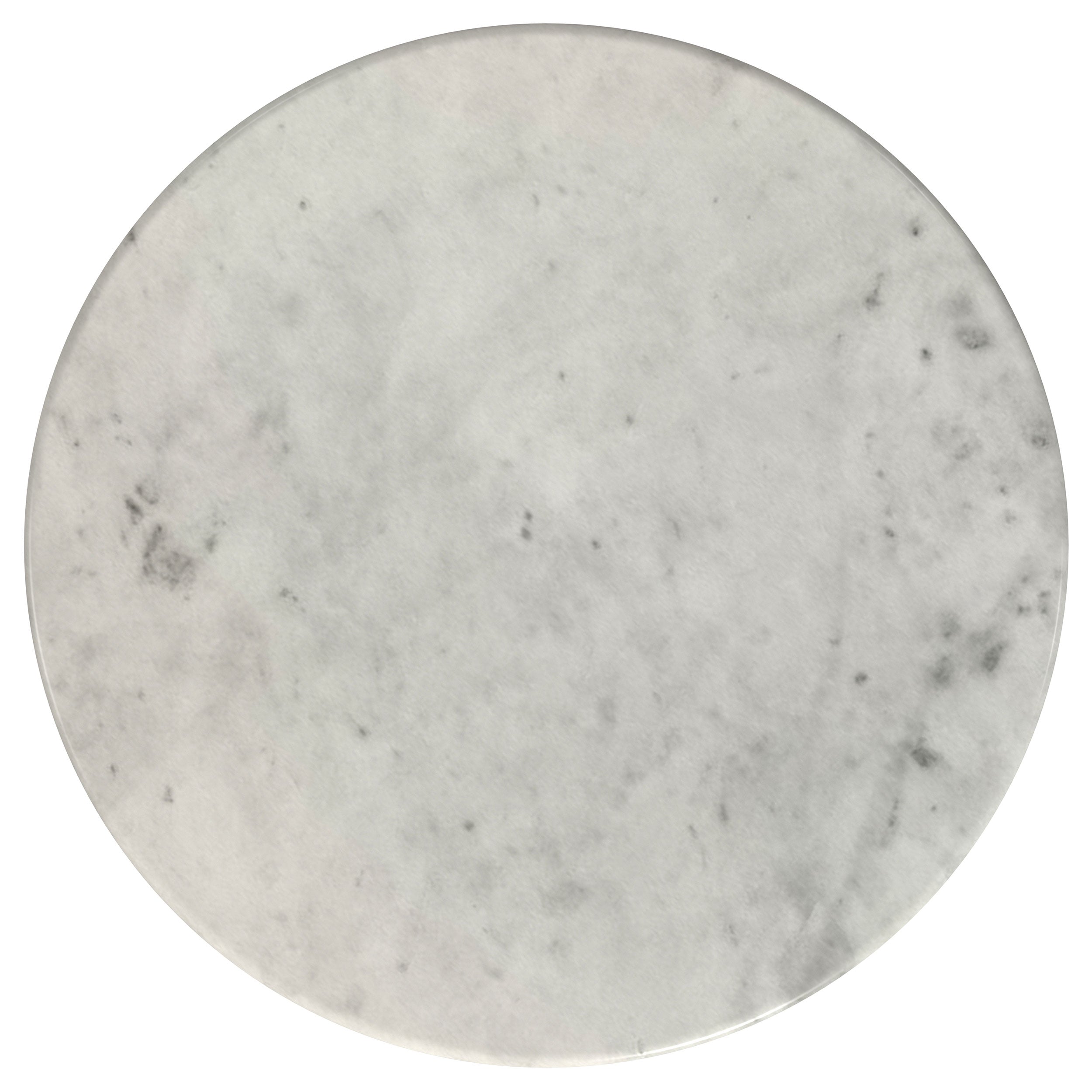 Hermas Round Marble Coffee and End Table Set White