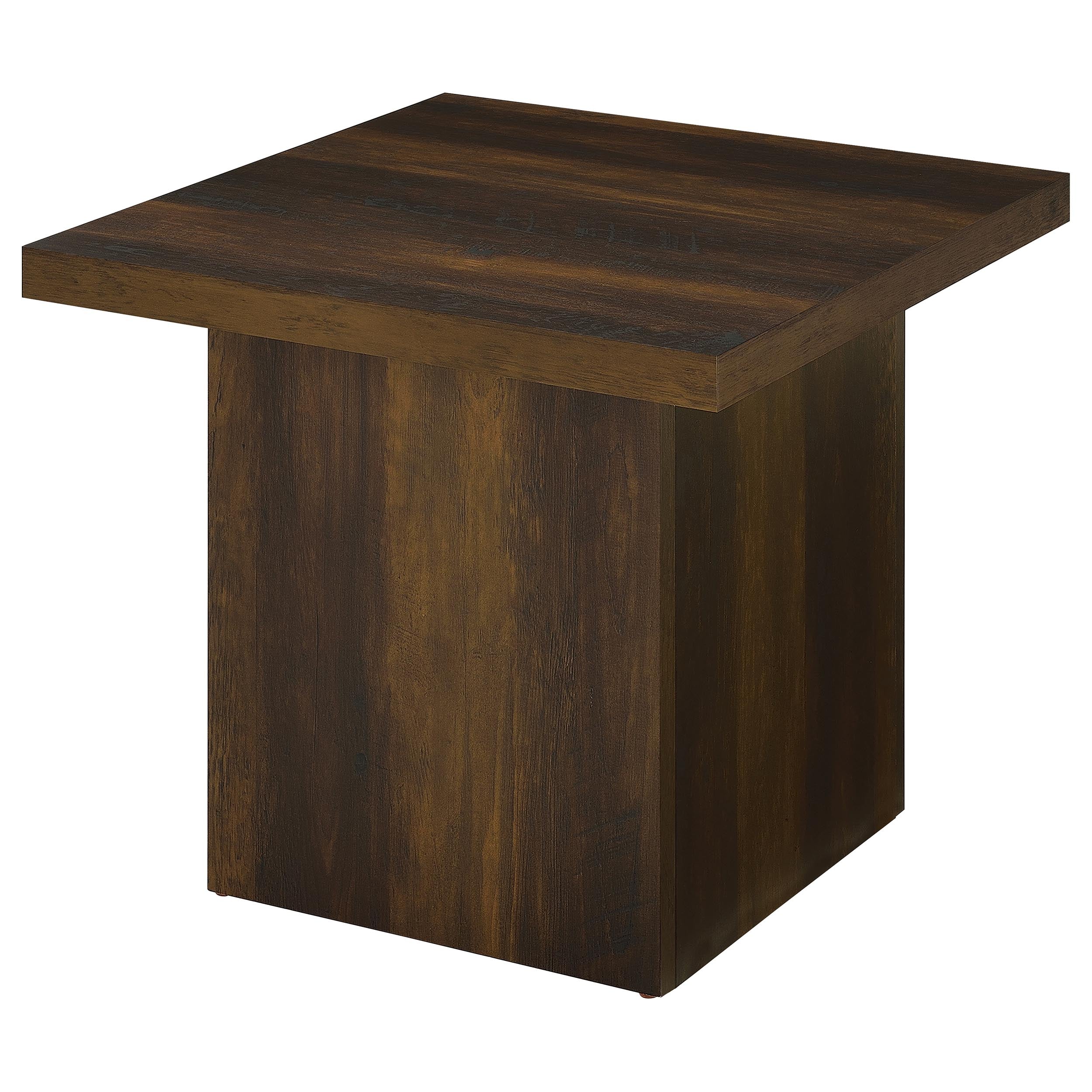 Devar Square Coffee and End Table Set Dark Pine