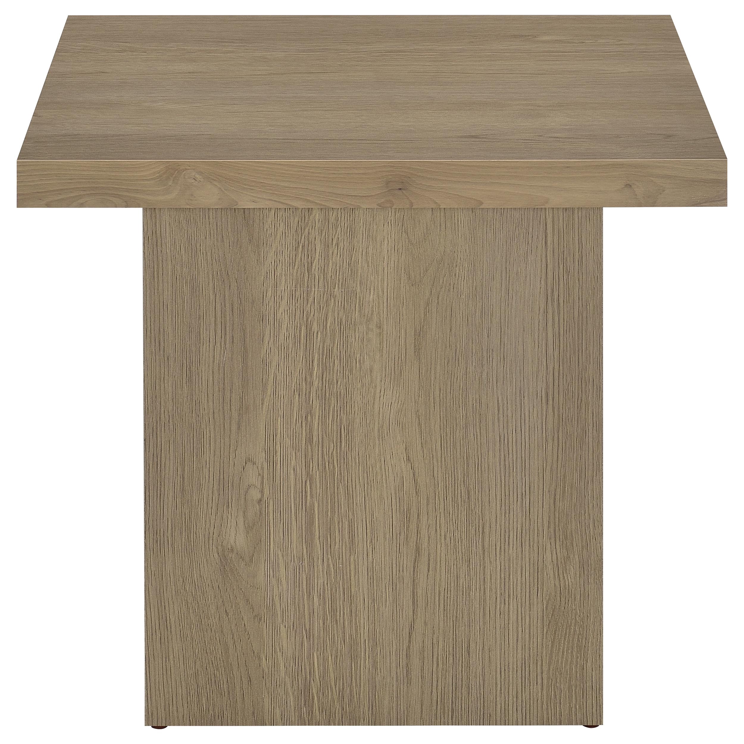 Devar Square Engineered Wood Side End Table Latte