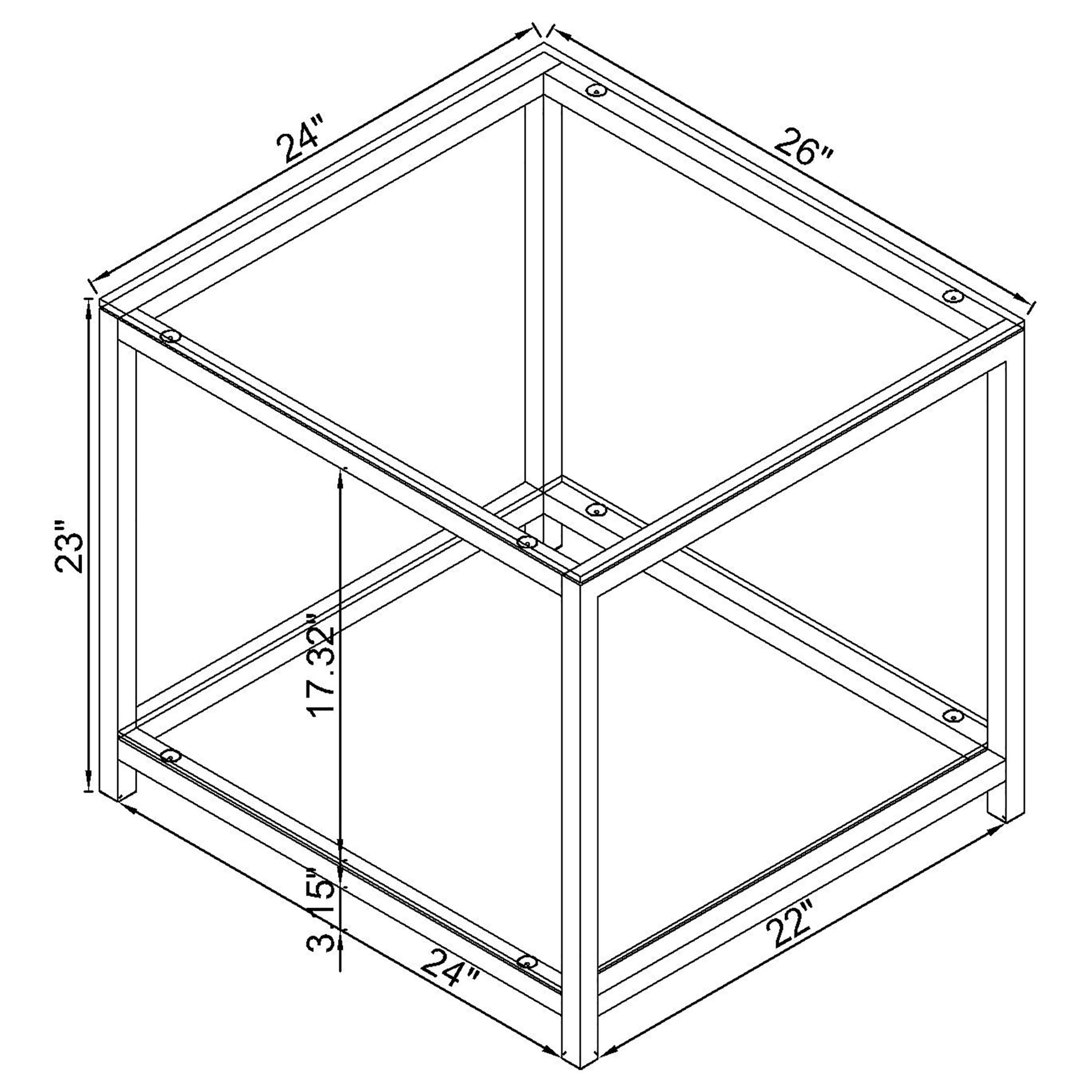 Trini Coffee and End Table Set Black Nickel