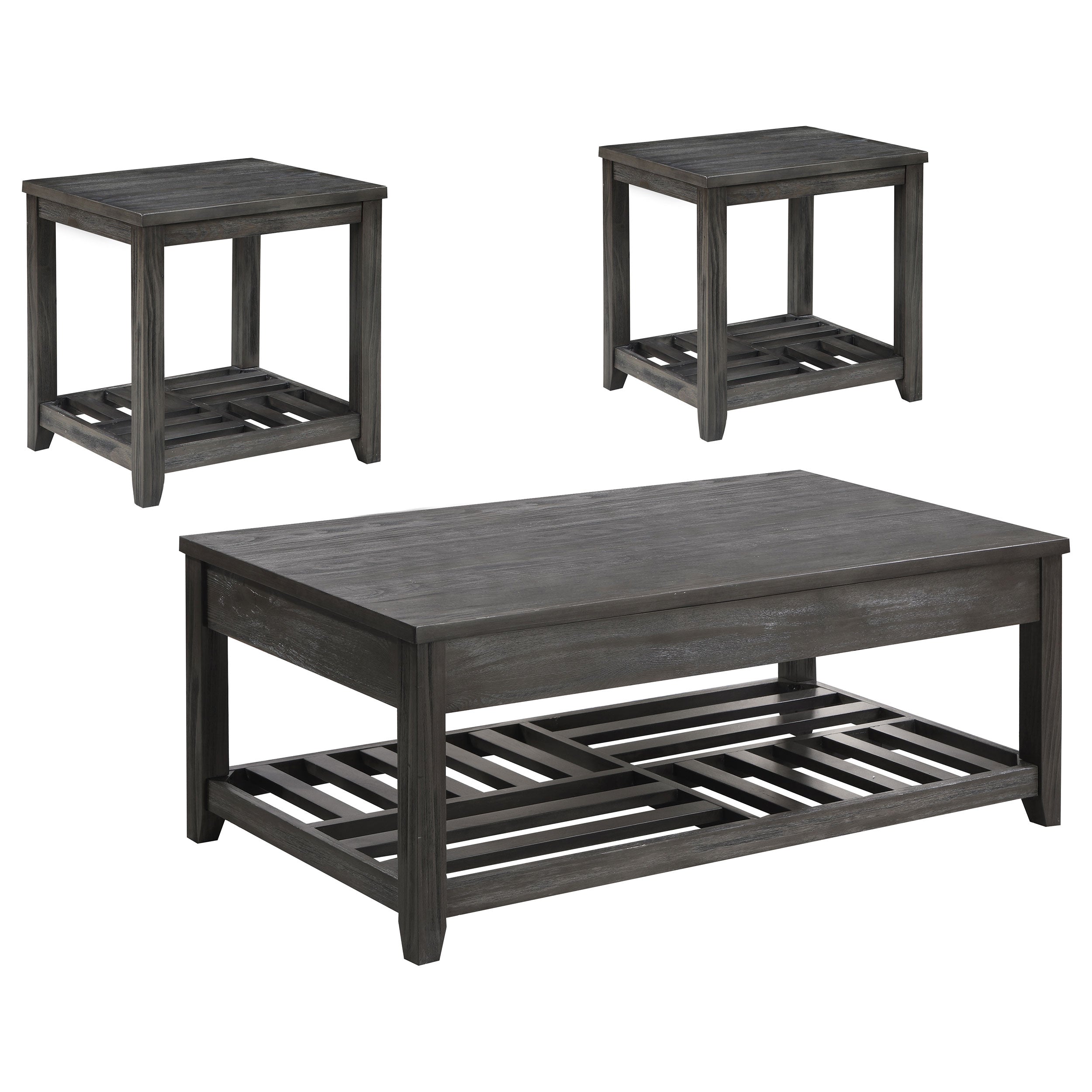 Cliffview Lift Top Coffee and End Table Set Grey