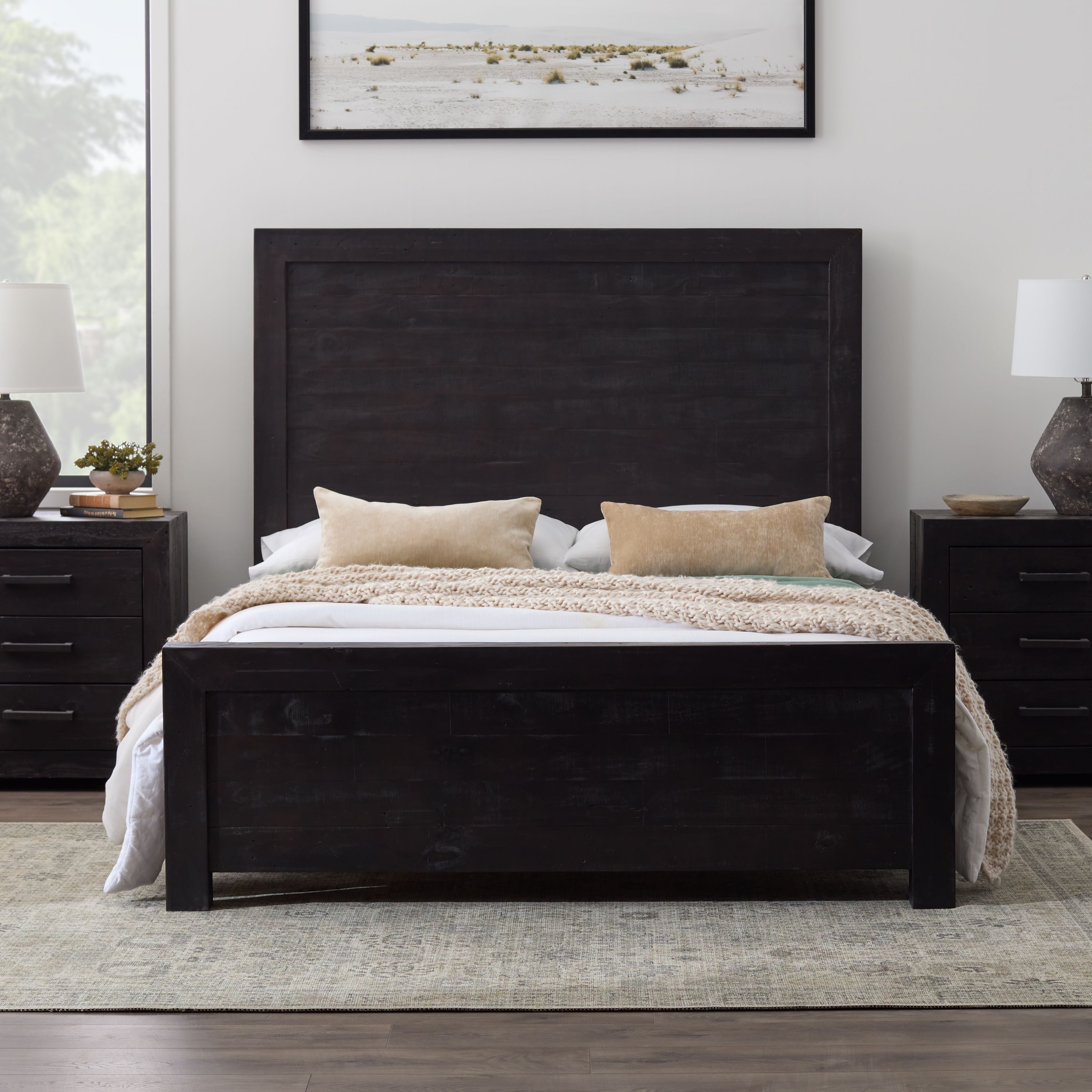 Tenon Bed, Espresso Wood