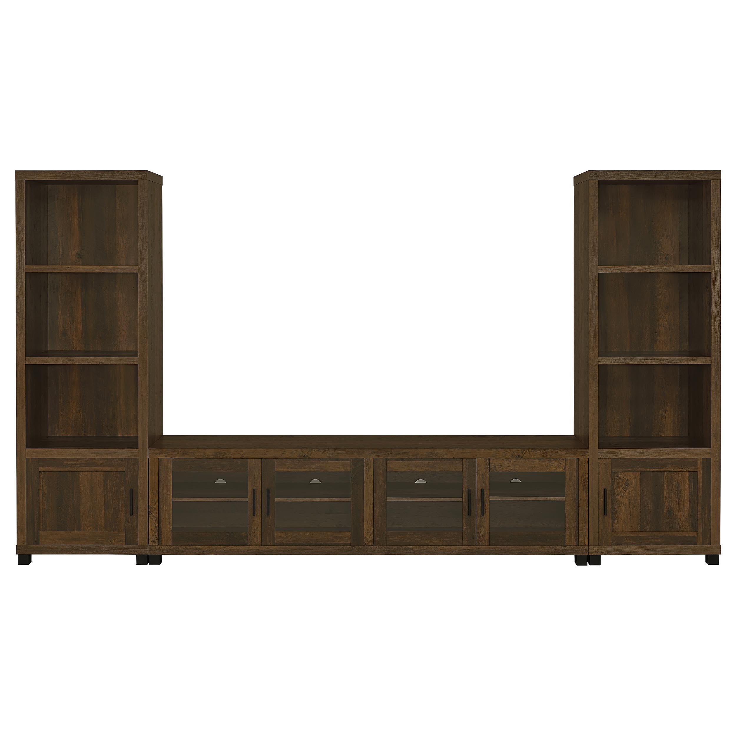 Sachin 79-inch TV Entertainment Center Antique Pine