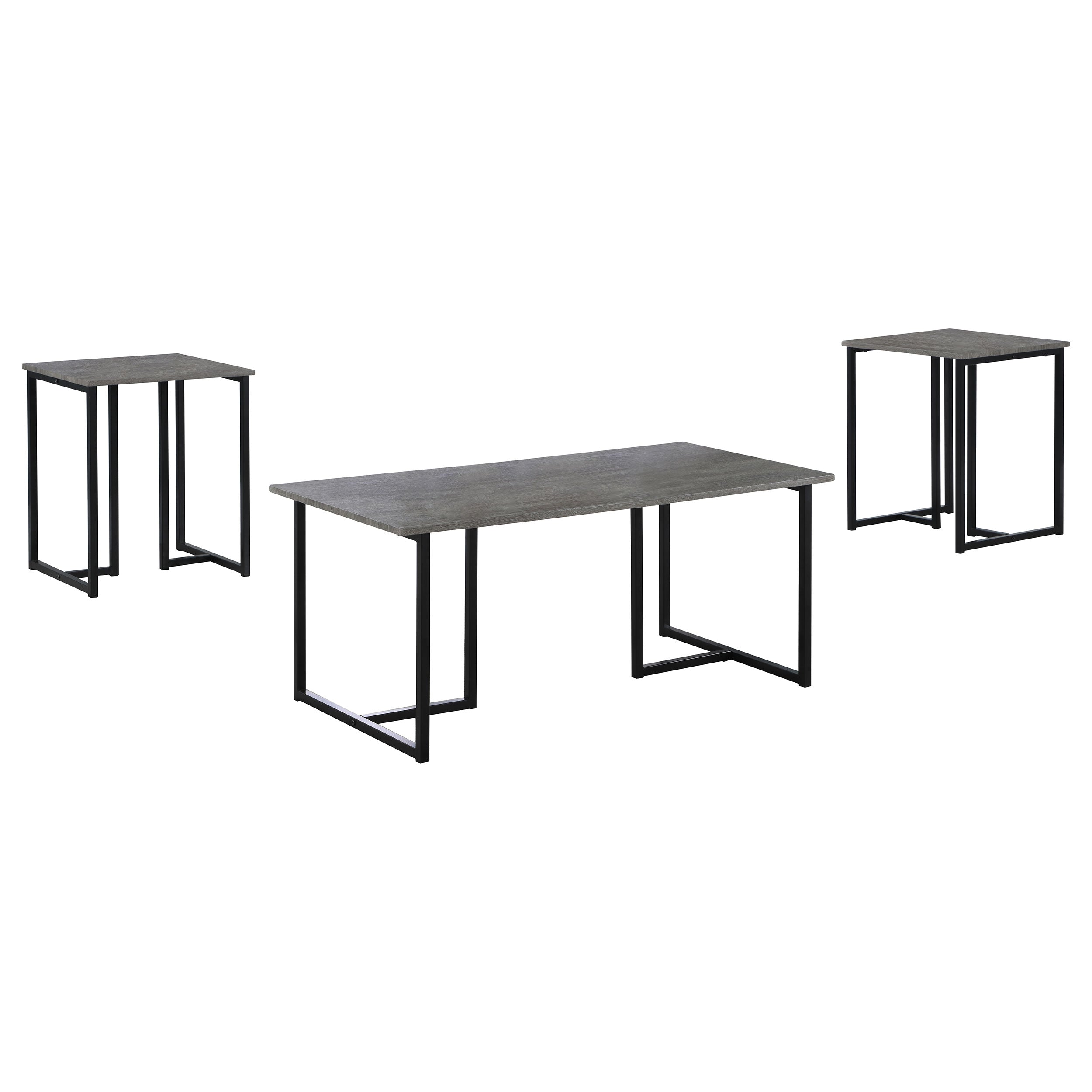 Nyla Engineered Wood Coffee Table Set Weathered Grey