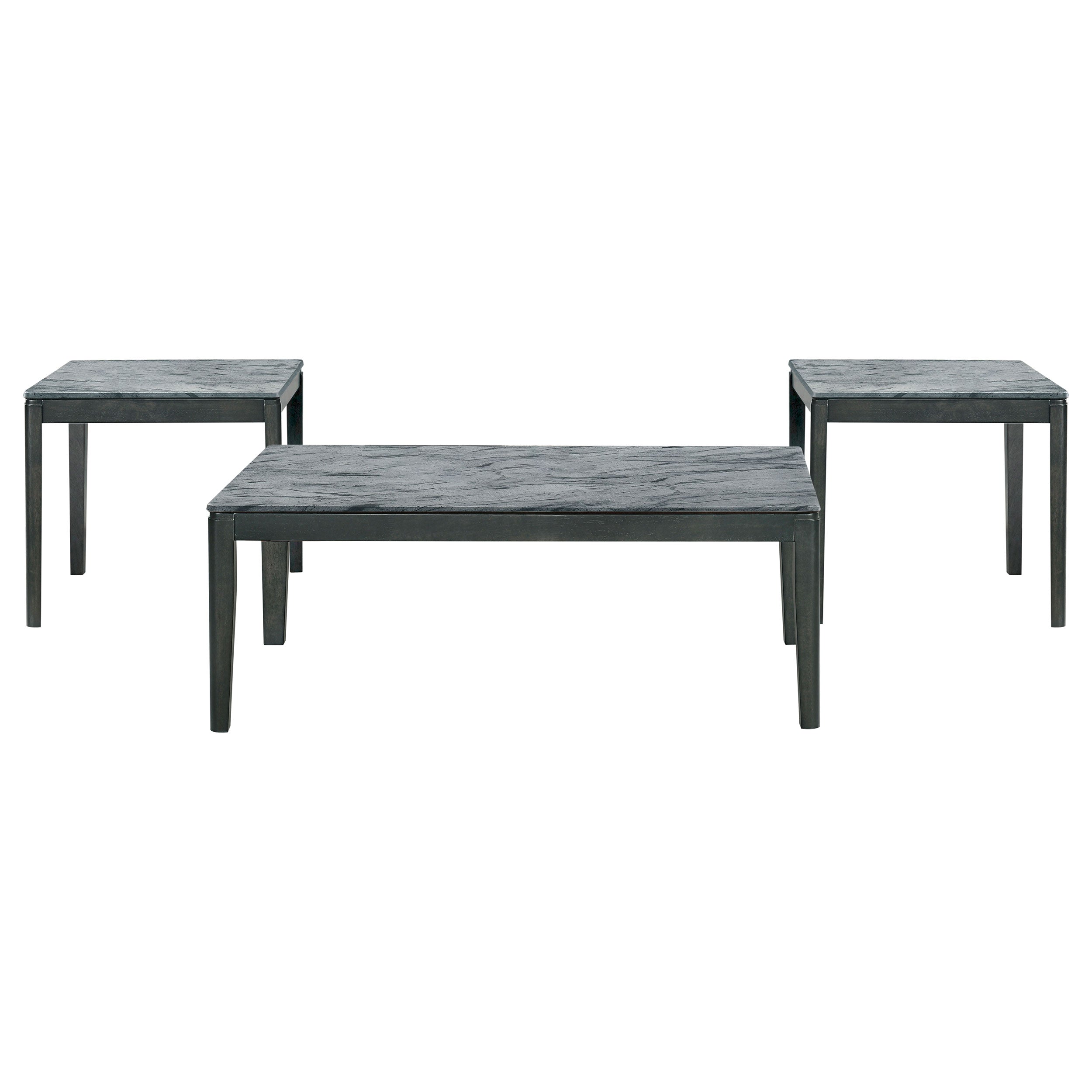 Mozzi Coffee and End Table Set Grey Faux Marble