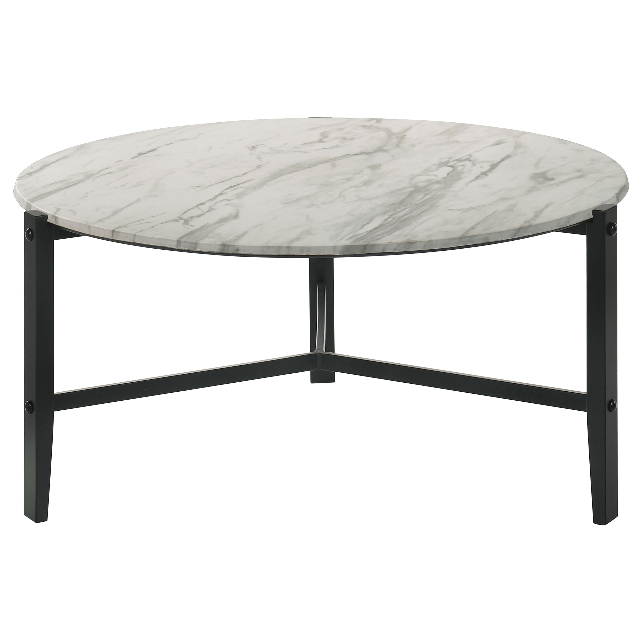 Tandi Faux Marble Coffee and End Table Set White