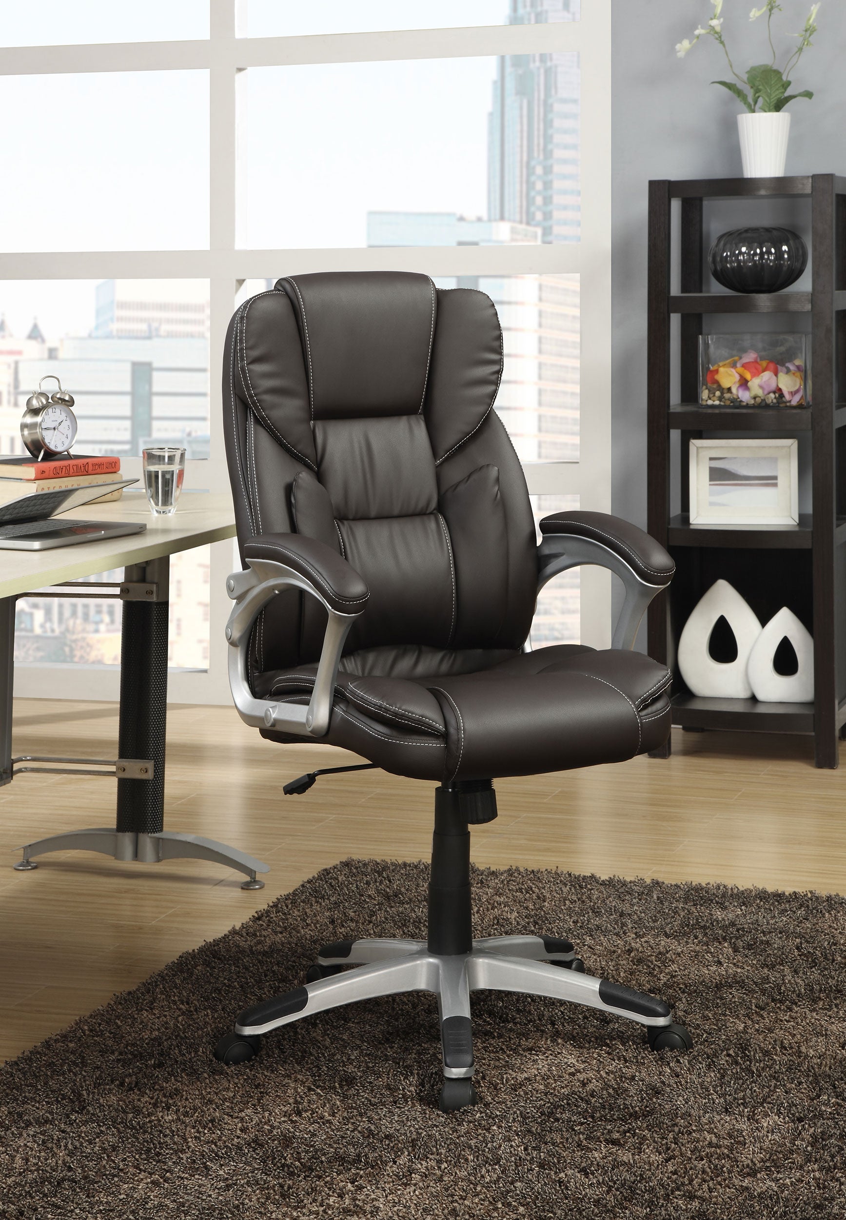 Kaffir Upholstered Adjustable Home Office Desk Chair White