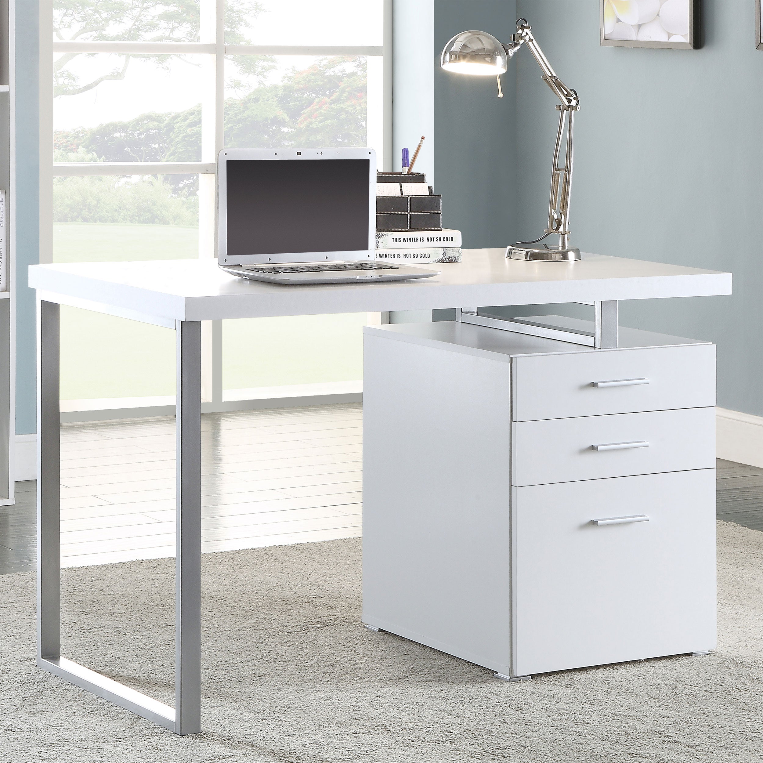 Brennan 47-inch 3-drawer Office Computer Desk Cappuccino