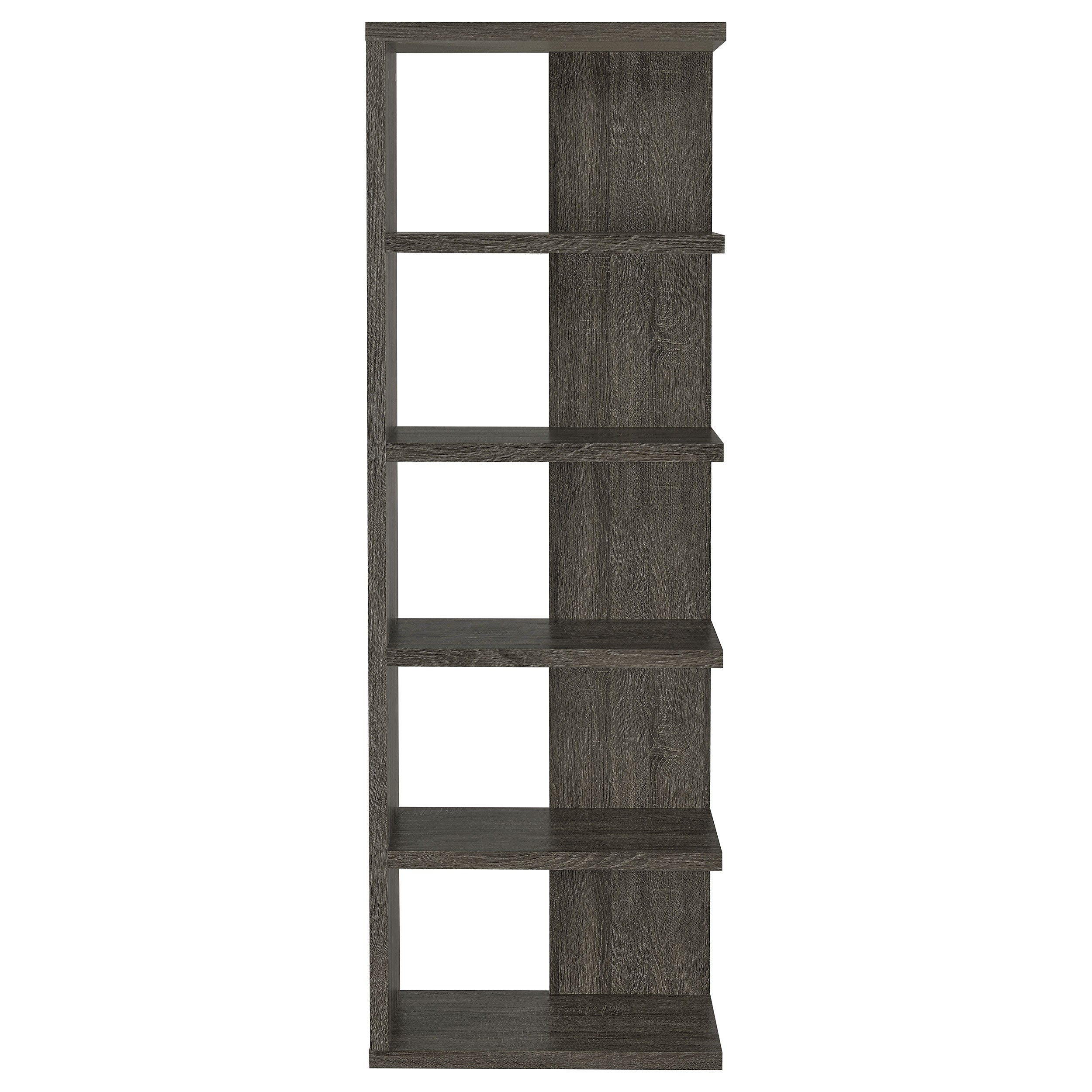 Harrison 71-inch 5-shelf Bookshelf Weathered Grey
