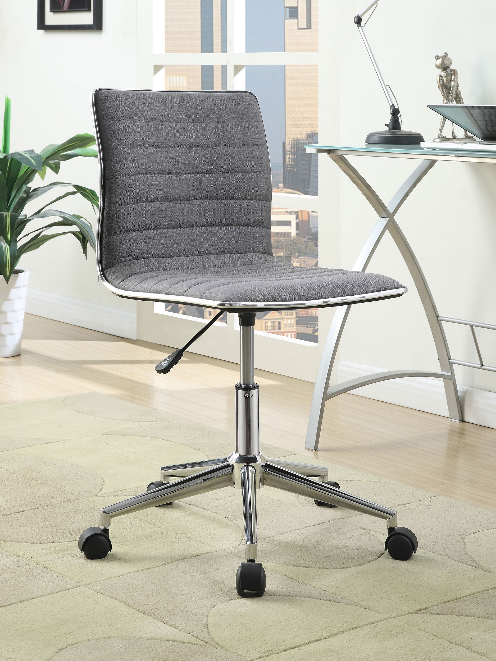 Chryses Upholstered Adjustable Home Office Desk Chair Black