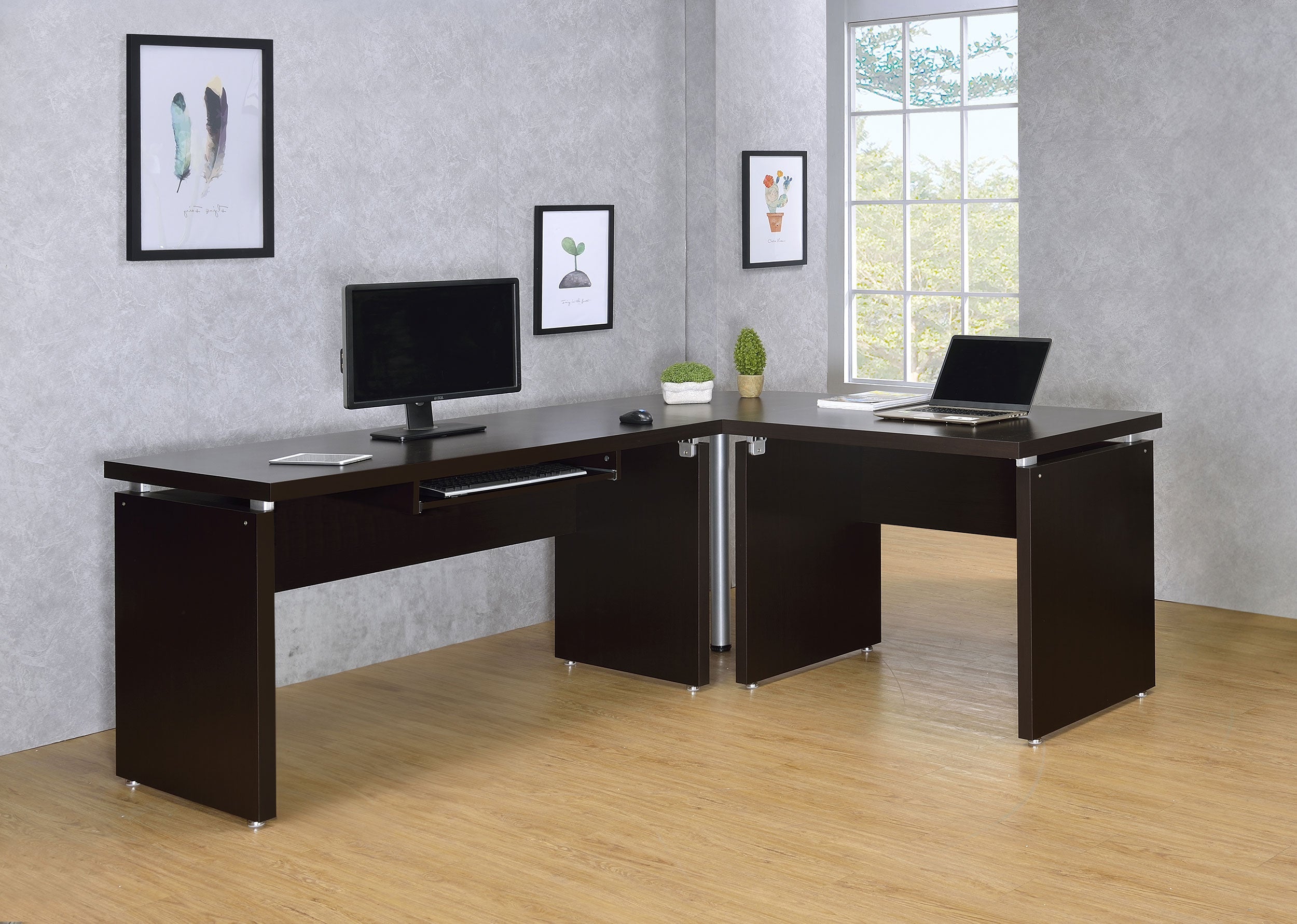 Skylar 39-inch Engineered Wood Writing Desk Cappuccino