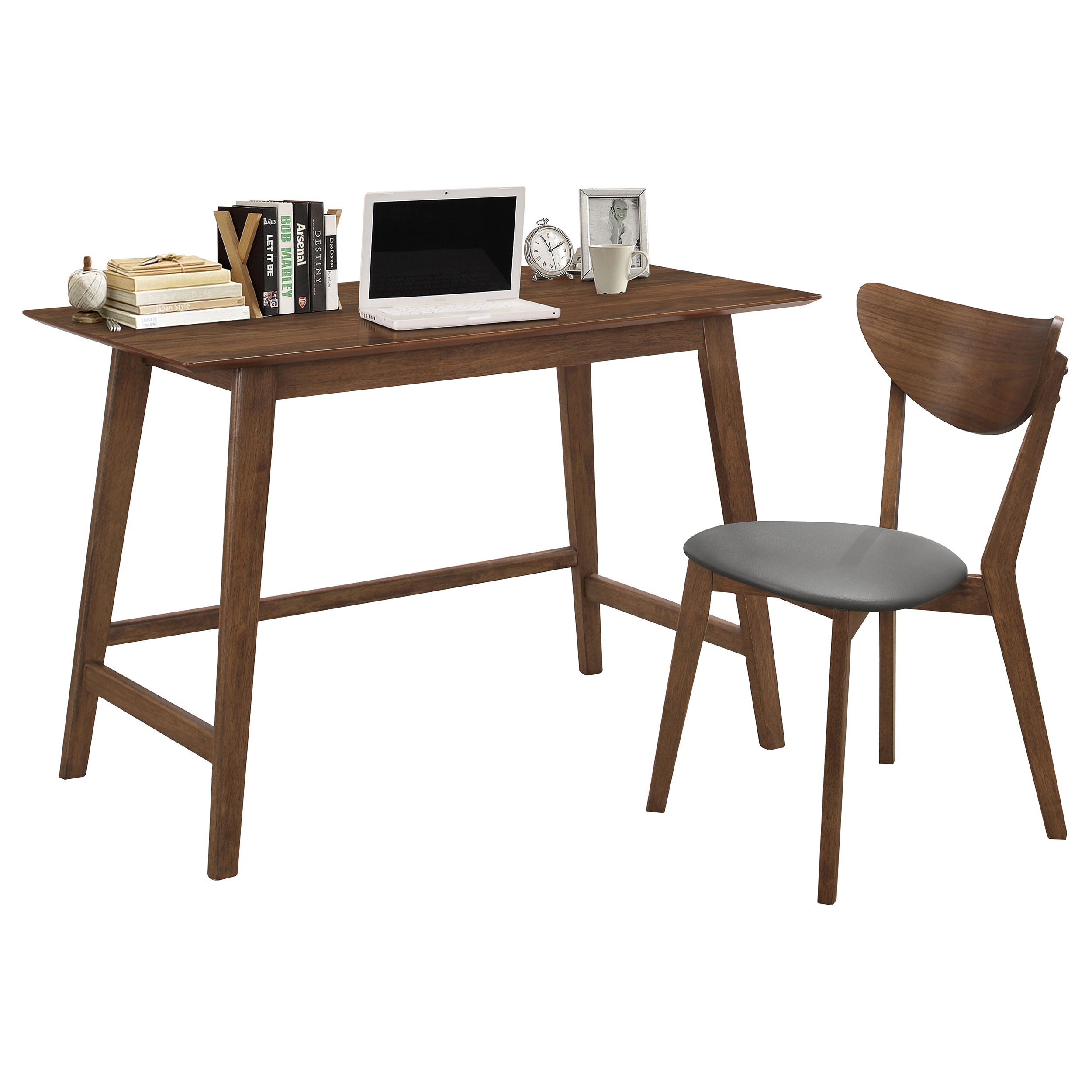 Karri  Home Office Computer Desk and Chair Set Walnut