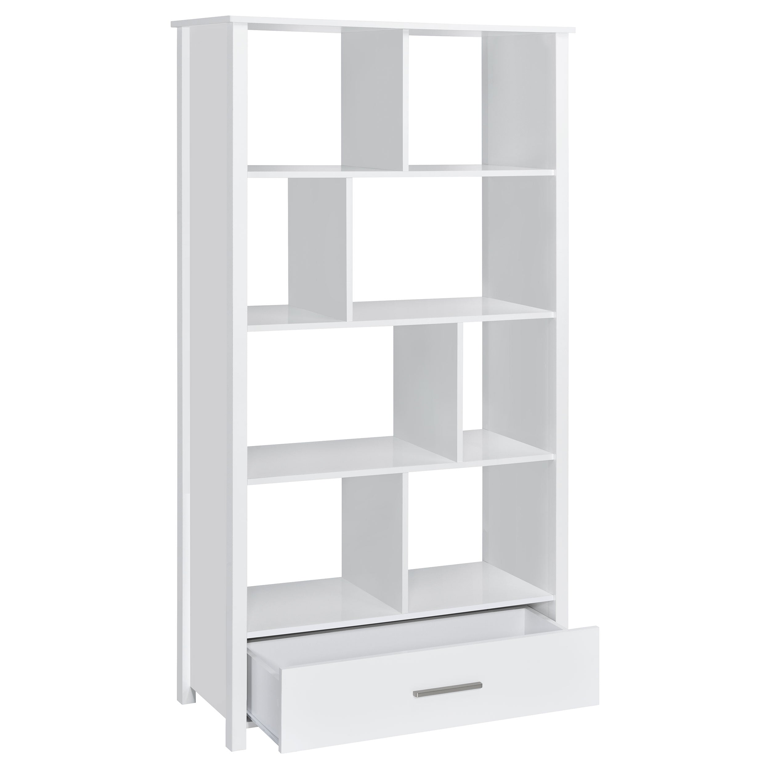 Dylan 68-inch 4-shelf Storage Bookshelf Weathered Grey