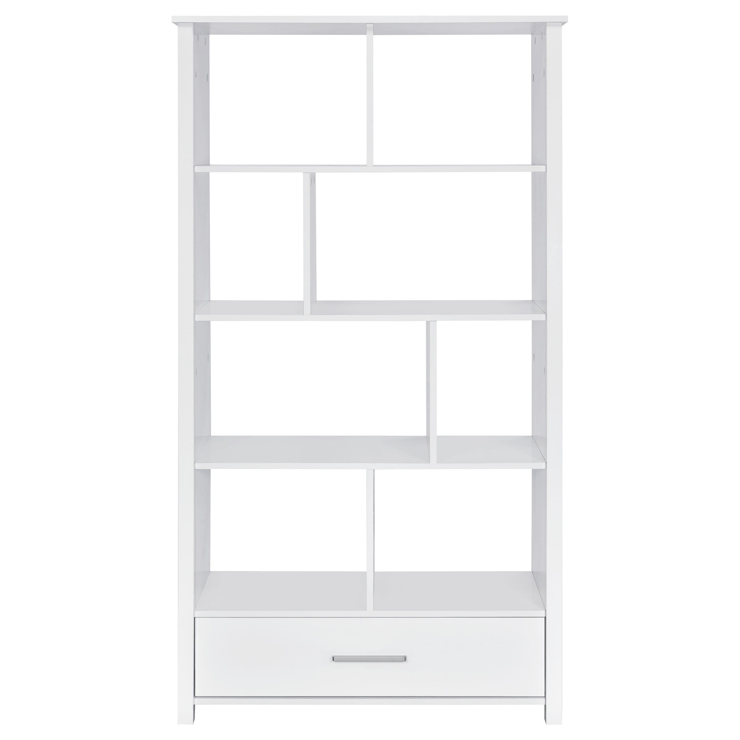Dylan 68-inch 4-shelf Storage Bookshelf Weathered Grey