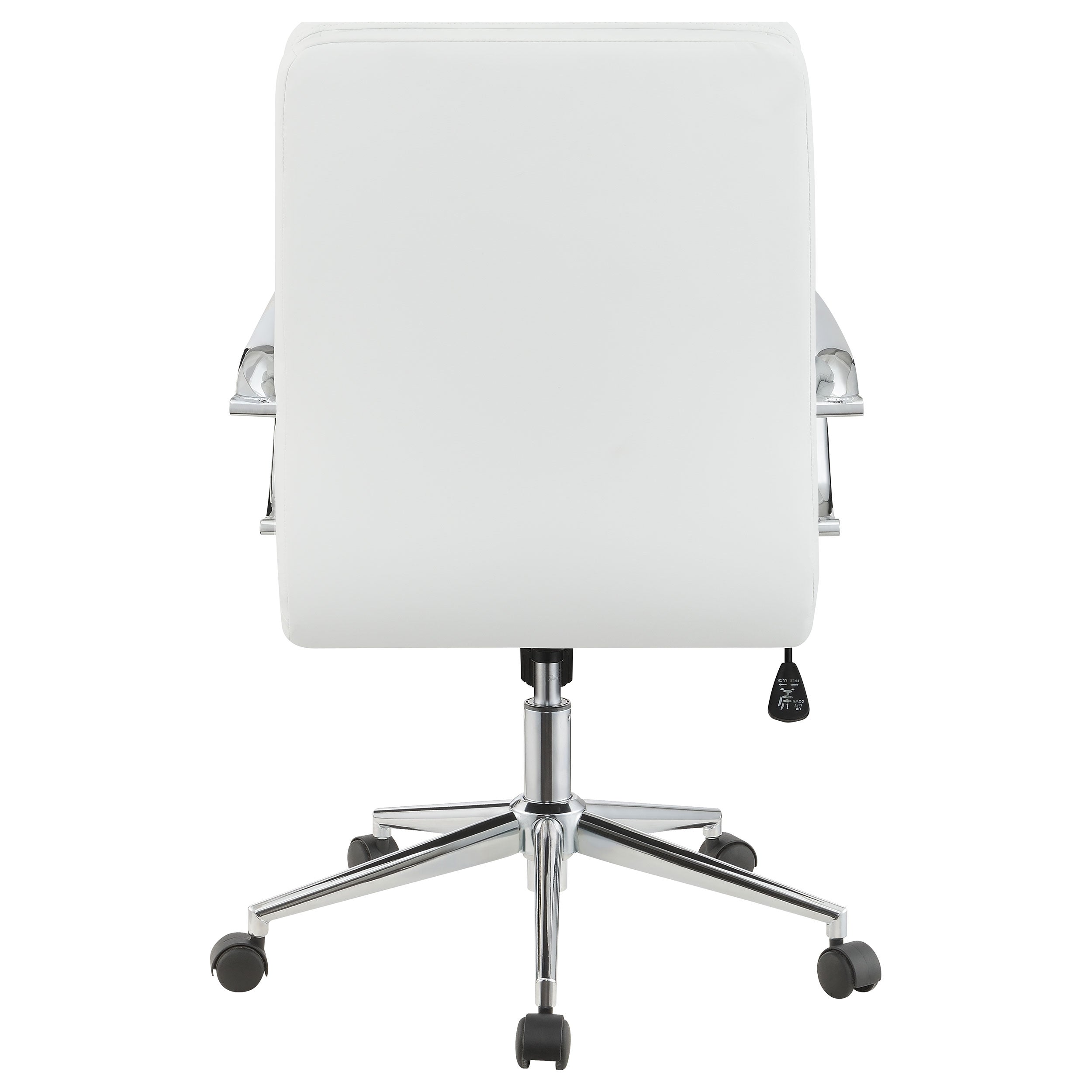 Ximena Upholstered Adjustable Mid Back Office Chair White