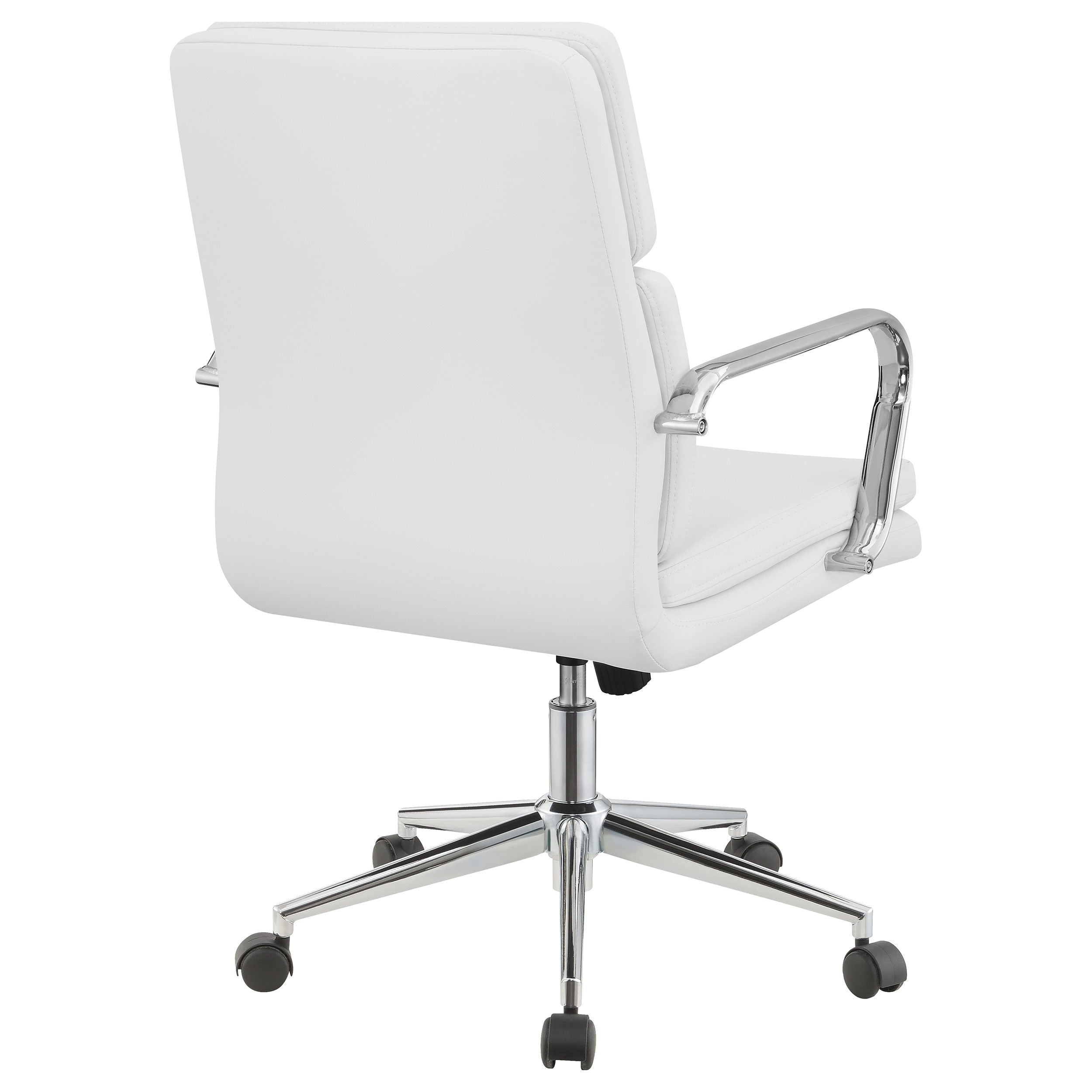 Ximena Upholstered Adjustable Mid Back Office Chair White