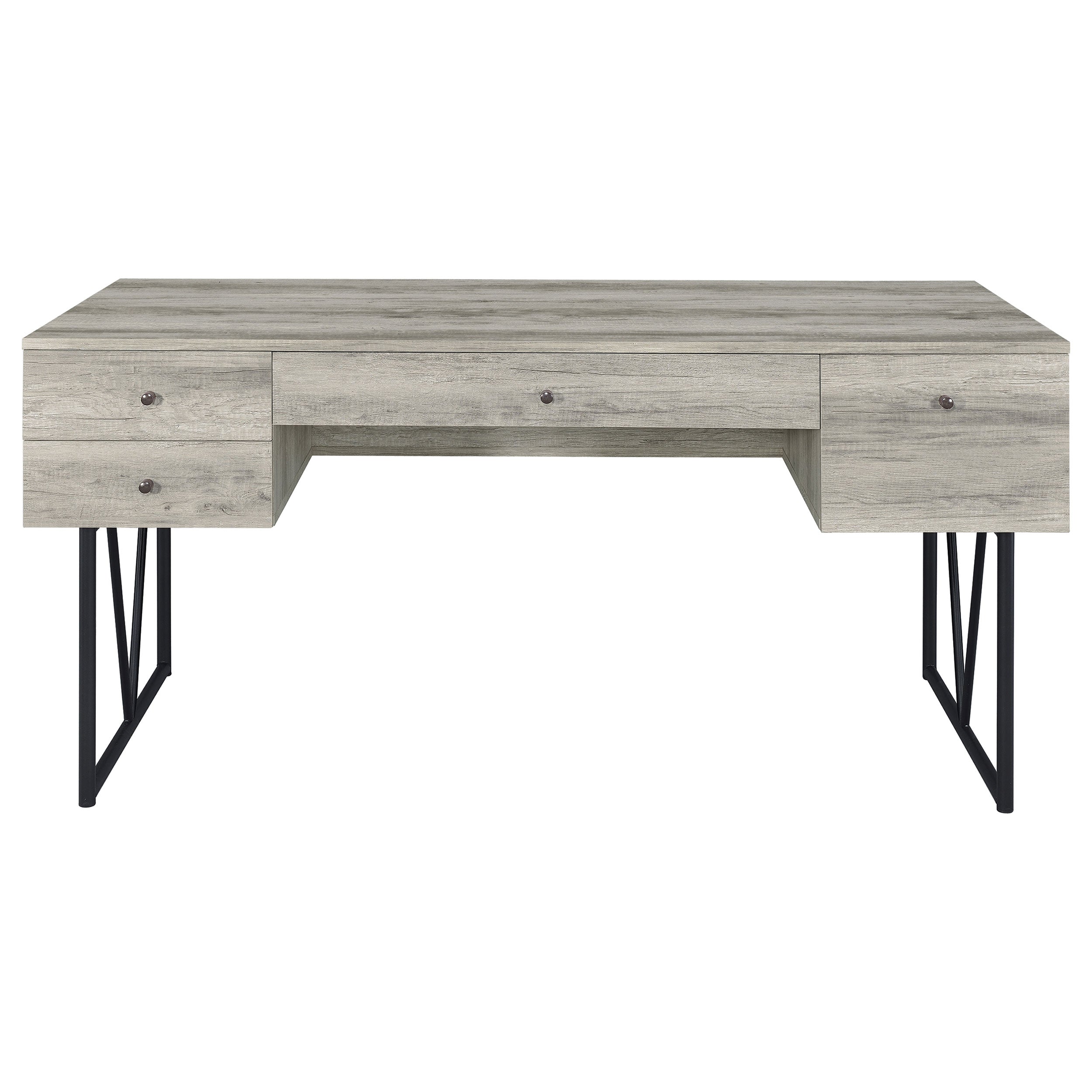 Analiese 63-inch 4-drawer Writing Desk Grey Driftwood