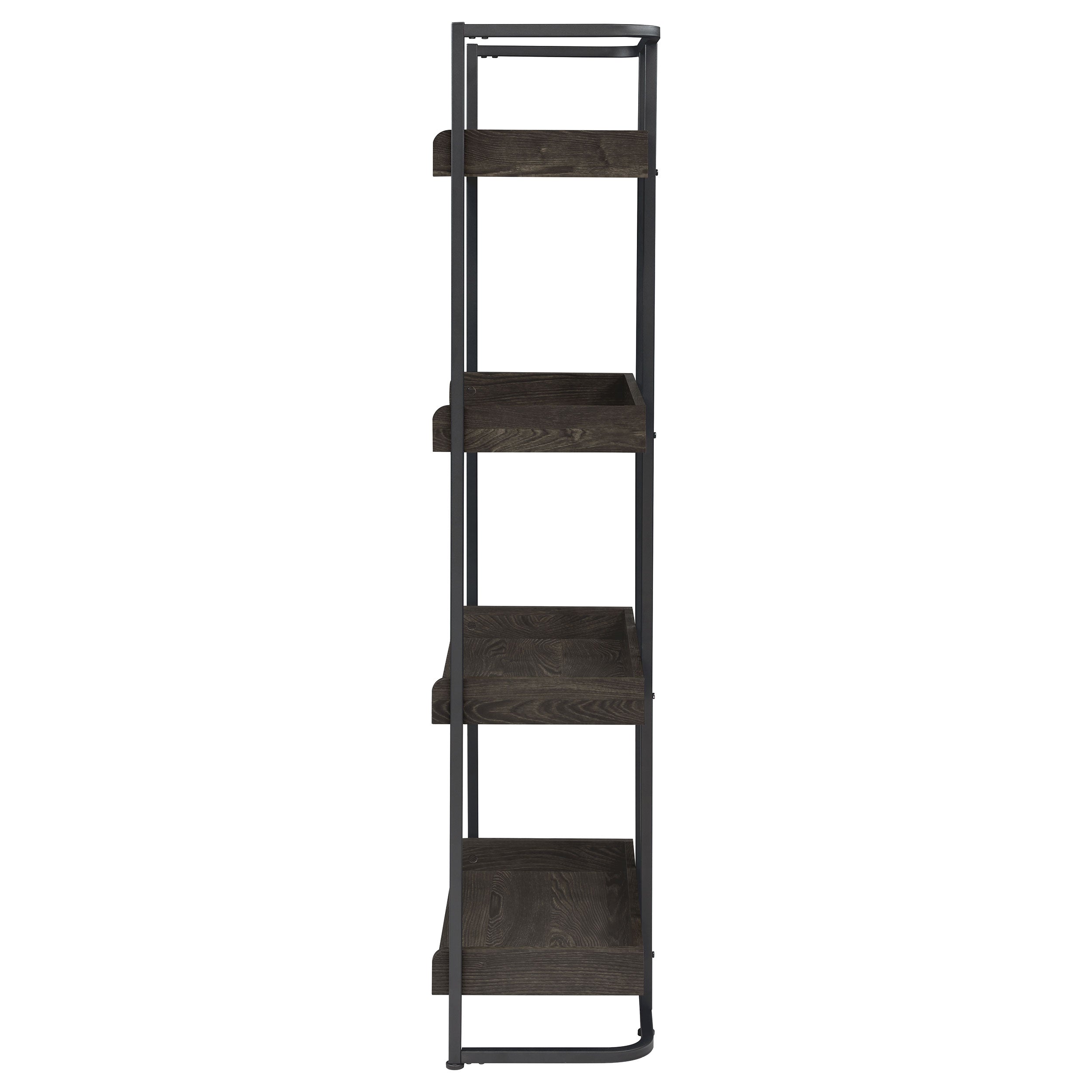 Ember 68-inch 4-shelf Bookshelf Dark Oak and Black