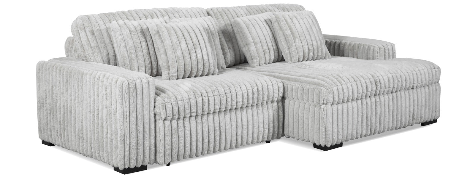 Presley Fog Slider Sectional Sofa