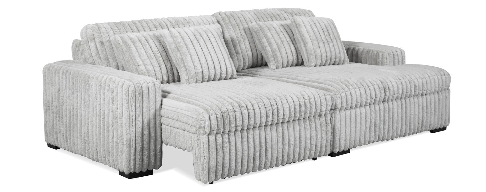 Presley Fog Slider Sectional Sofa